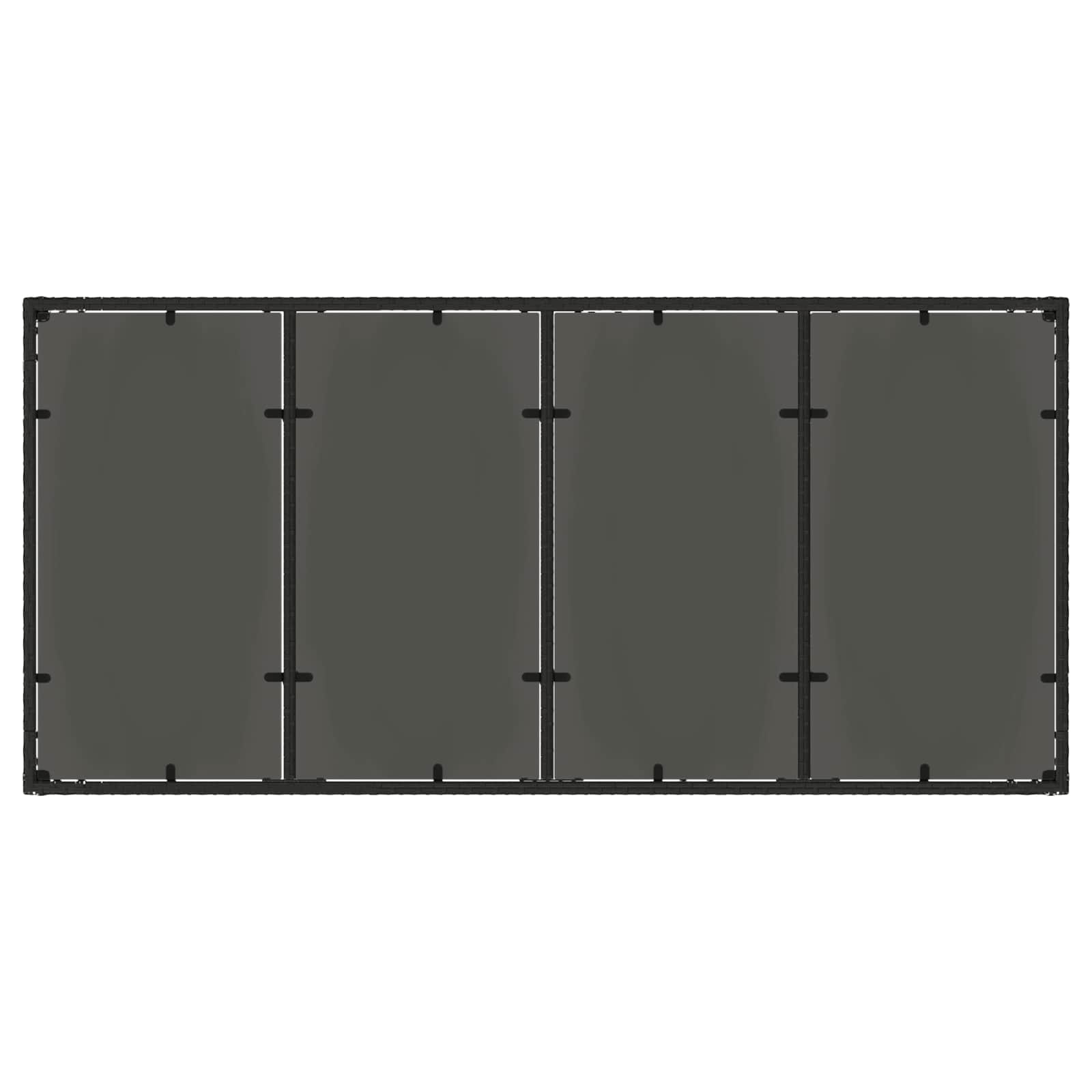 Ensemble de repas extérieur 9 pcs Noir 190 x 90 x 75 cm - XIOS