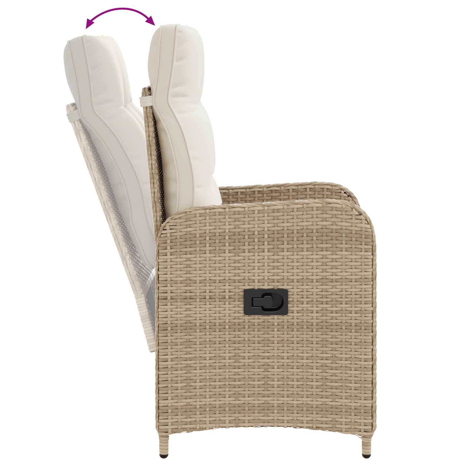 Ensemble de repas extérieur 5 pcs Beige et blanc crème - XIOS