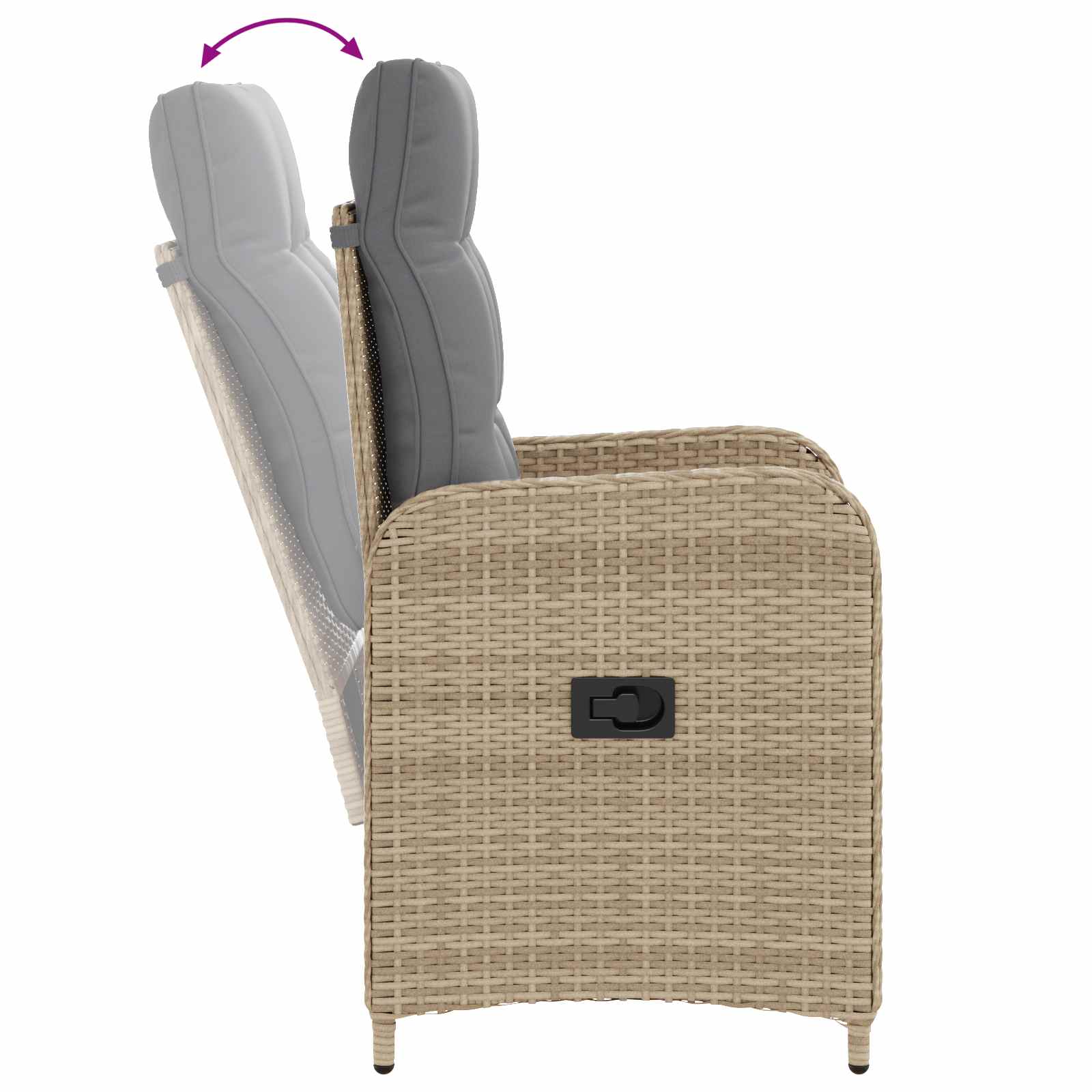 Ensemble de repas extérieur 5 pcs Beige et Gris clair - XIOS