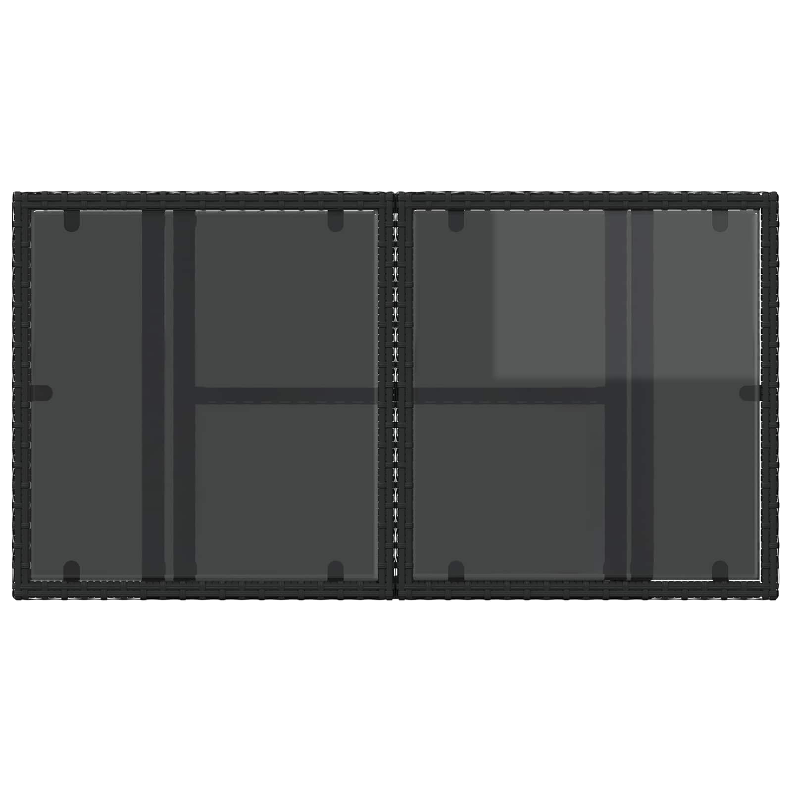 Ensemble de repas extérieur 5 pc Noir polyrotin
