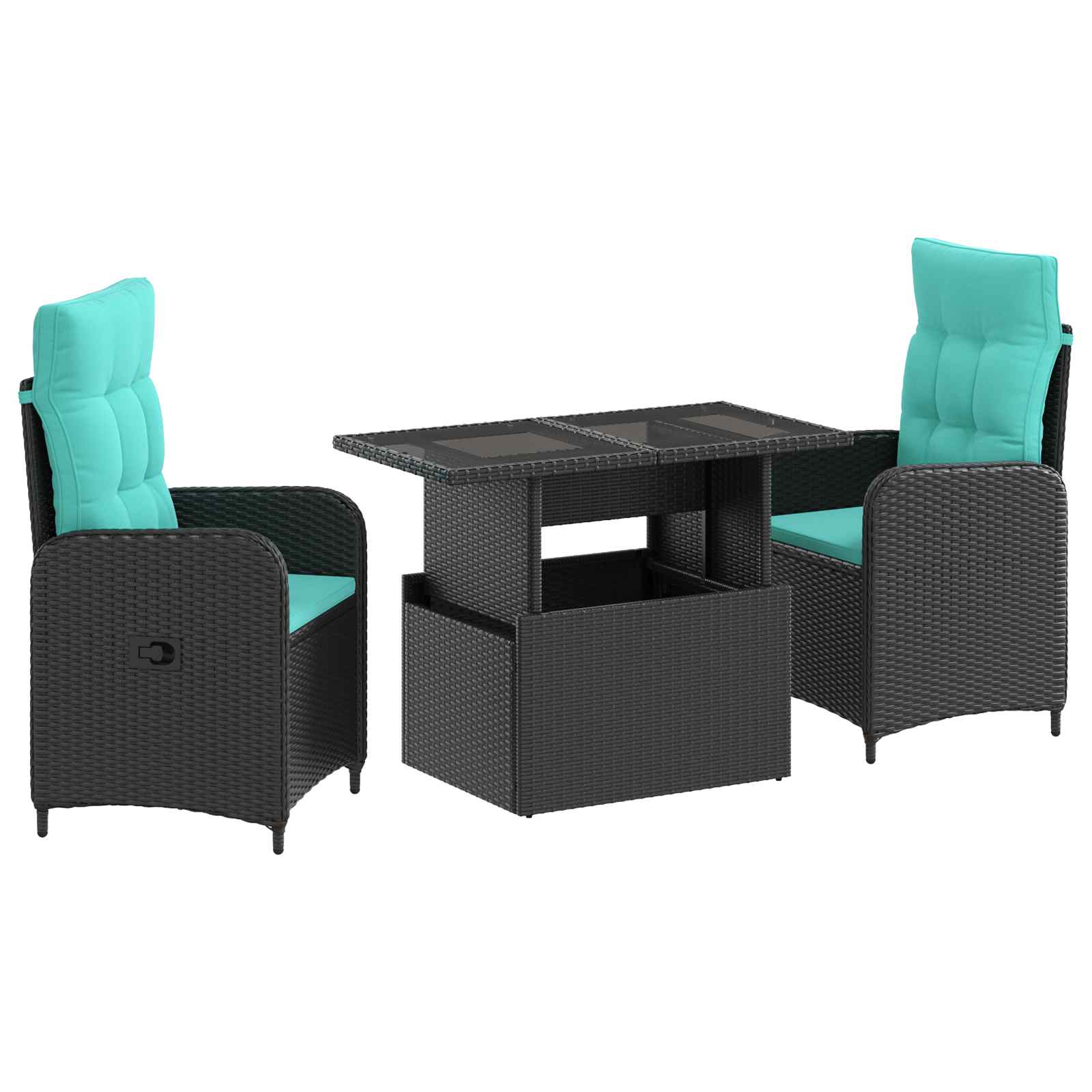 Ensemble de repas extérieur 3 pc polyrotin