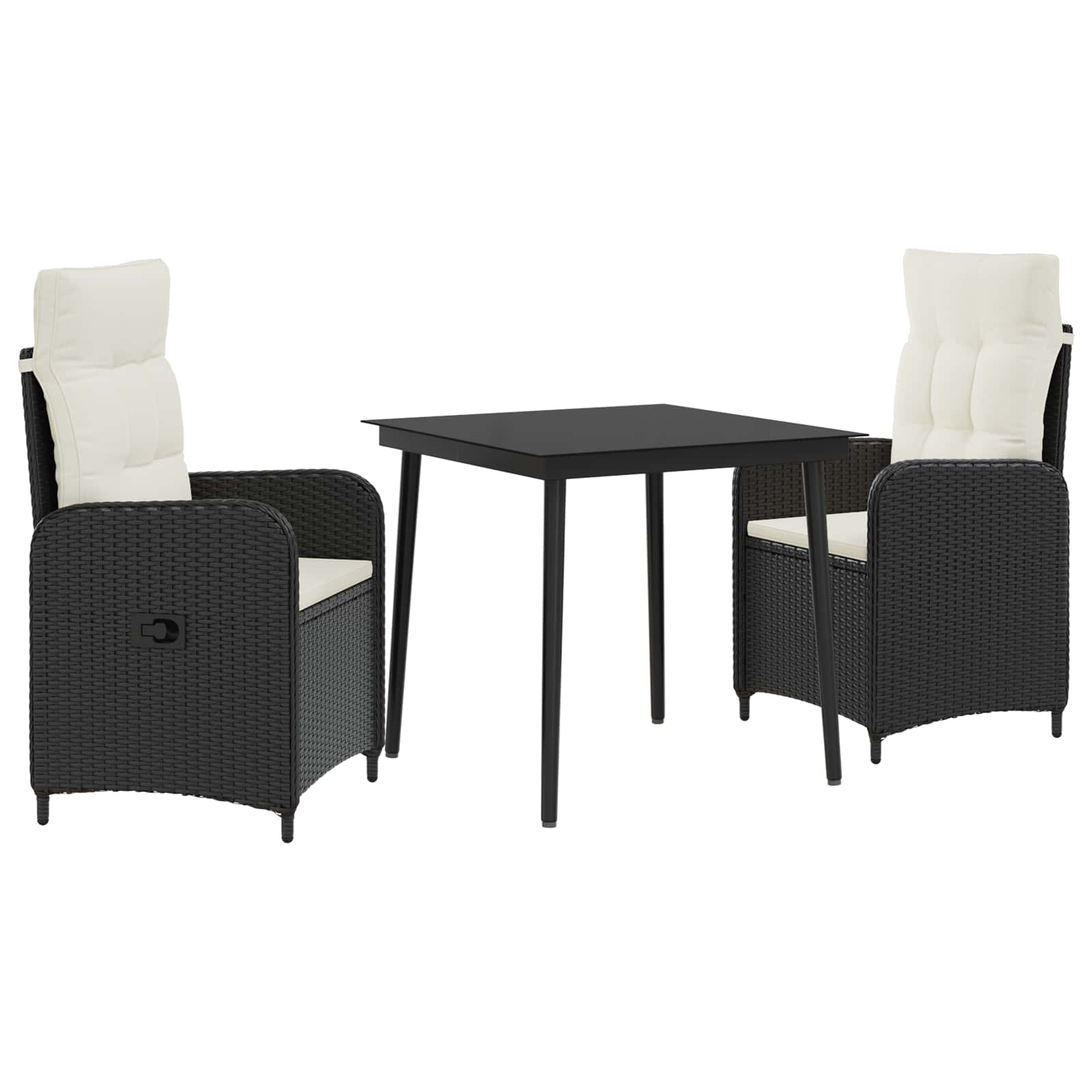 Ensemble de Tables Basses 3 pcs Noir et blanc crème - XIOS