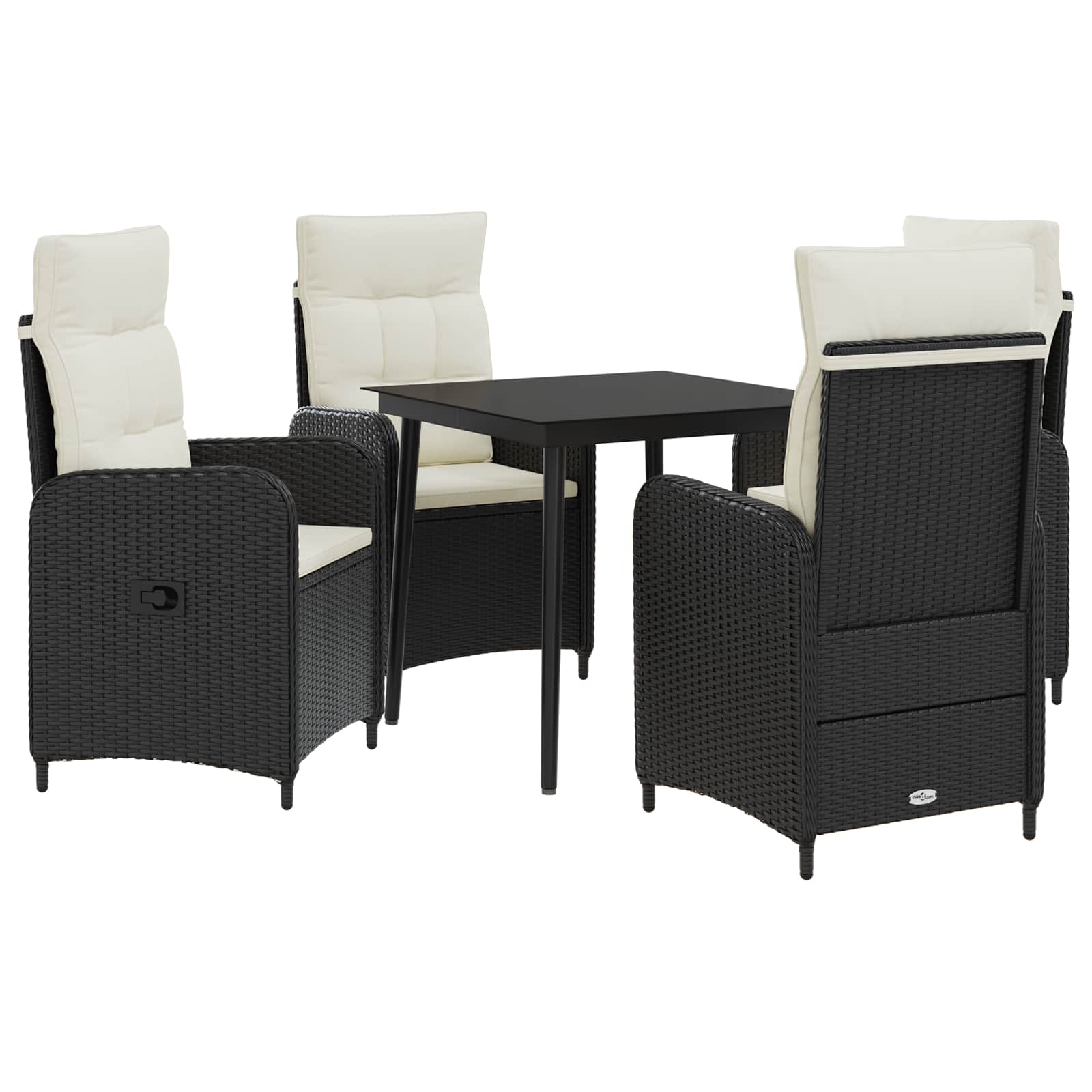Ensemble de Tables Basses 5 pcs Noir et blanc crème - XIOS