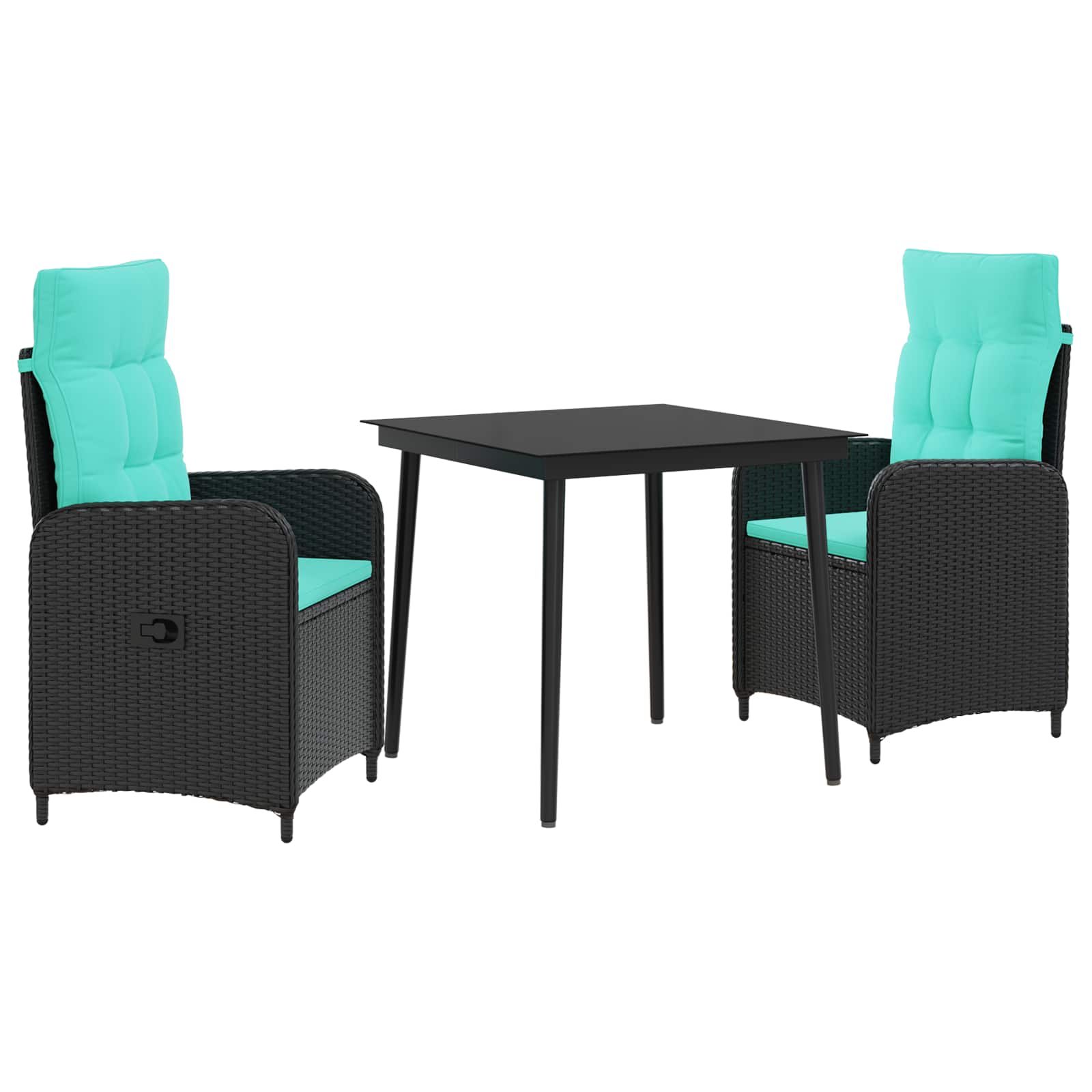 Ensemble de Tables Basses avec coussin avec oreiller 3 pcs