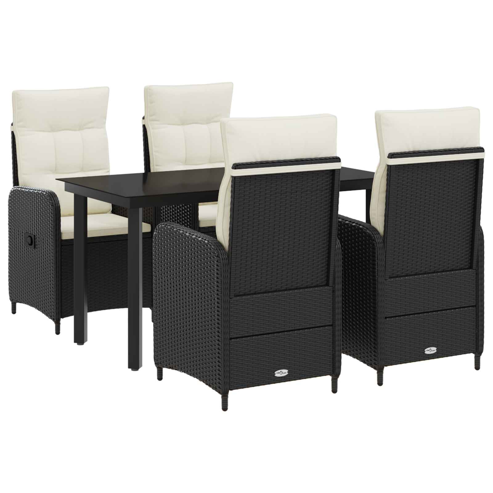 Ensemble de Tables Basses 5 pcs Noir et blanc crème - XIOS