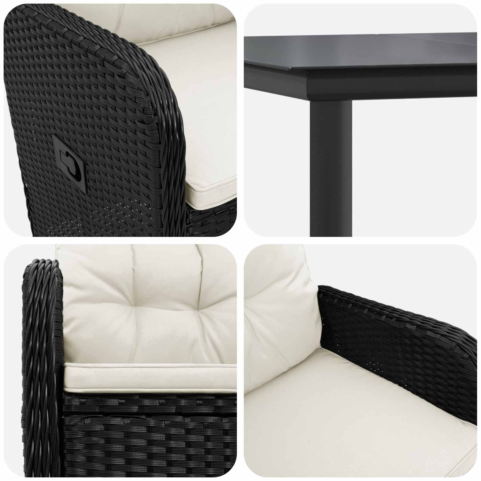 Ensemble de Tables Basses avec coussin avec oreiller 5 pcs - XIOS