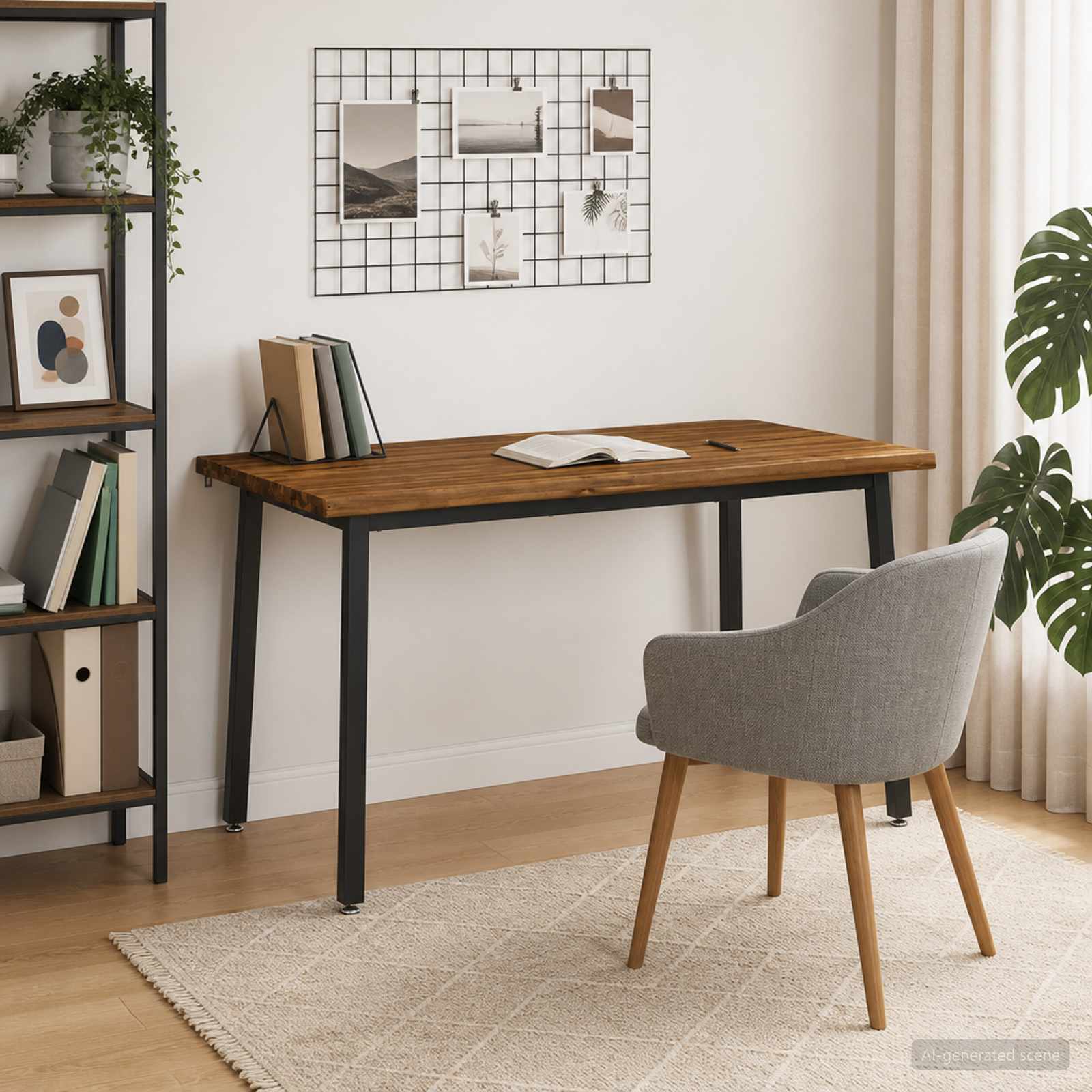 Table à manger en bord vivant 140 x 90 x 75 cm Naturel