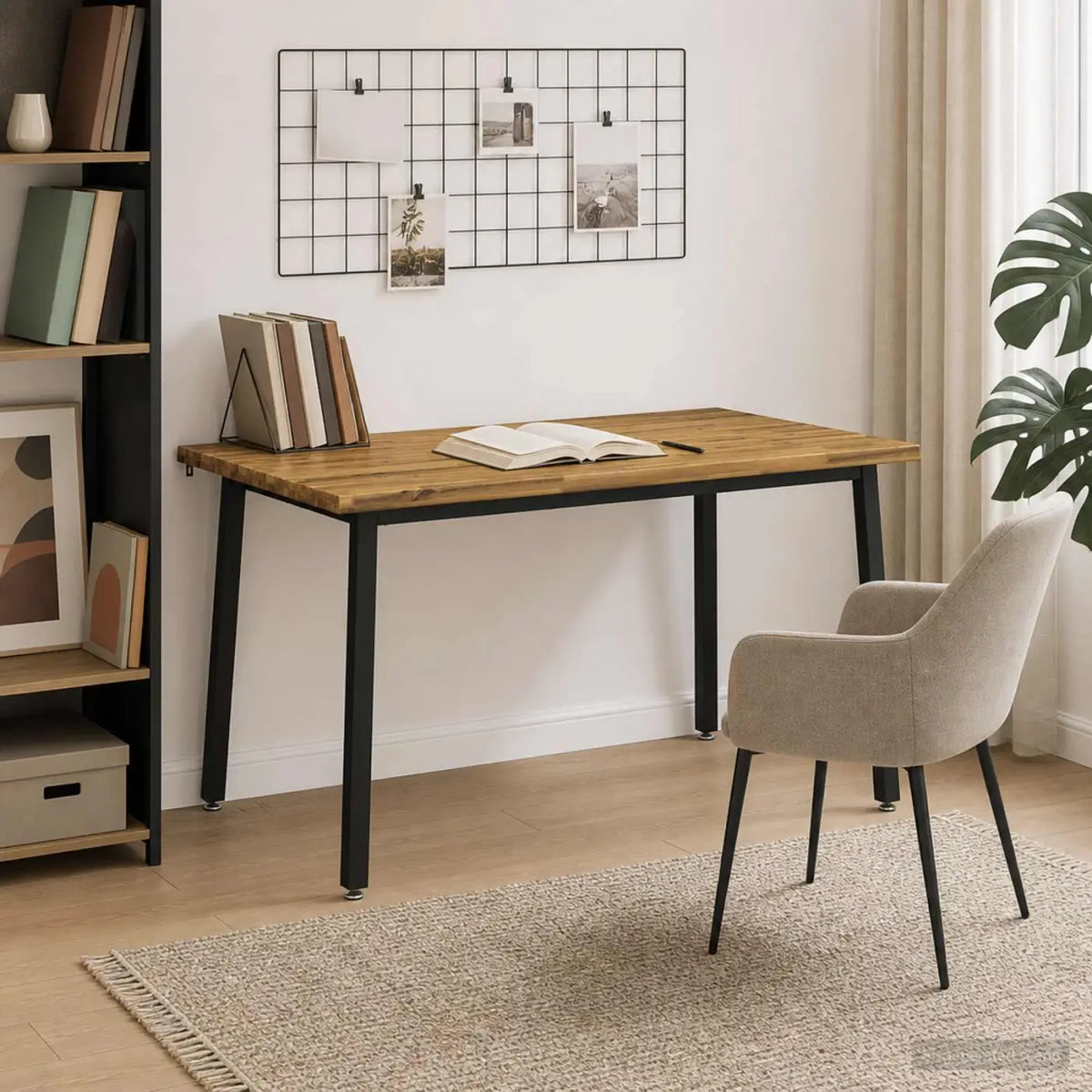 Table à manger en bord vivant 140 x 90 x 75 cm Blanc - XIOS