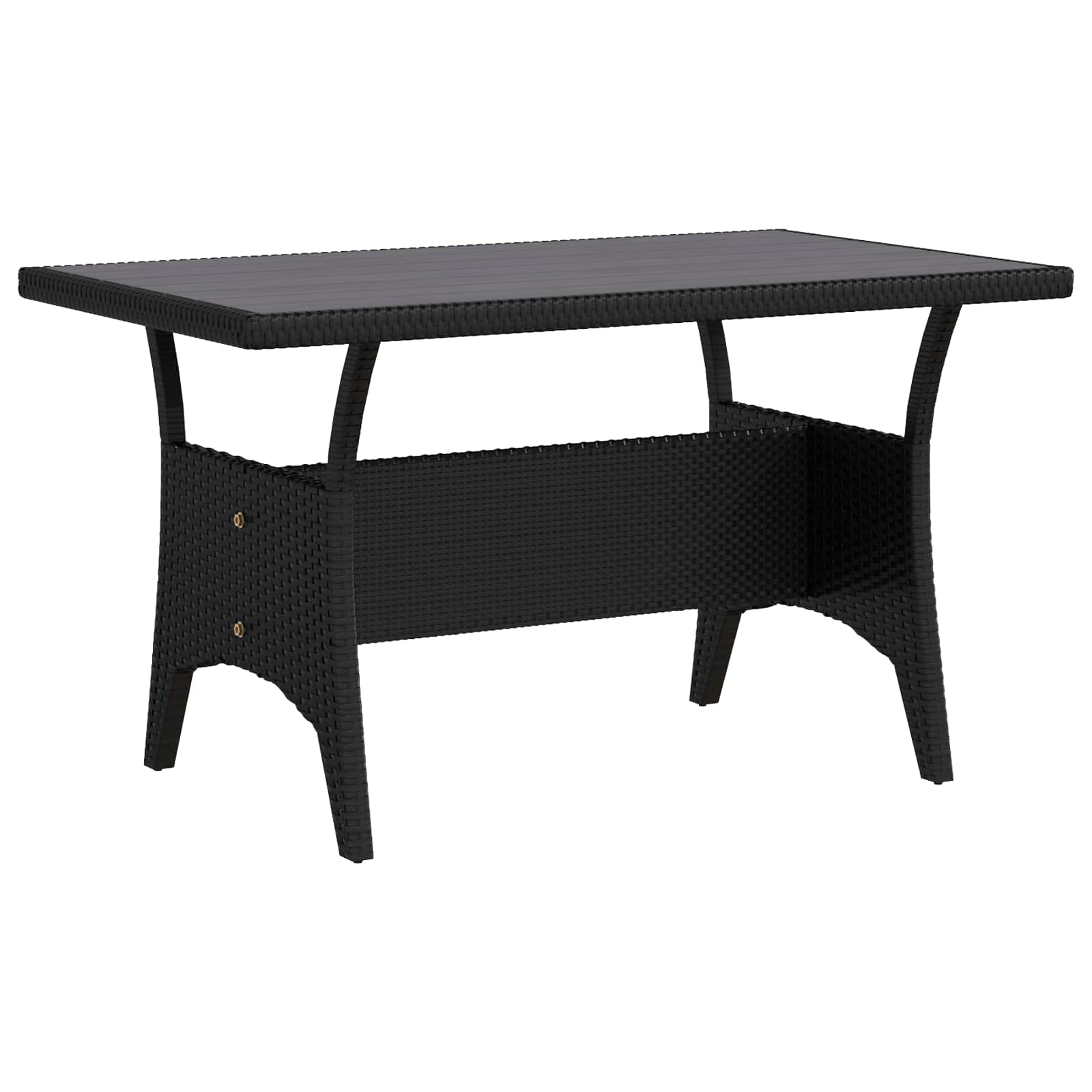 Ensemble de repas extérieur 3 pcs Noir et blanc crème polyrotin - XIOS