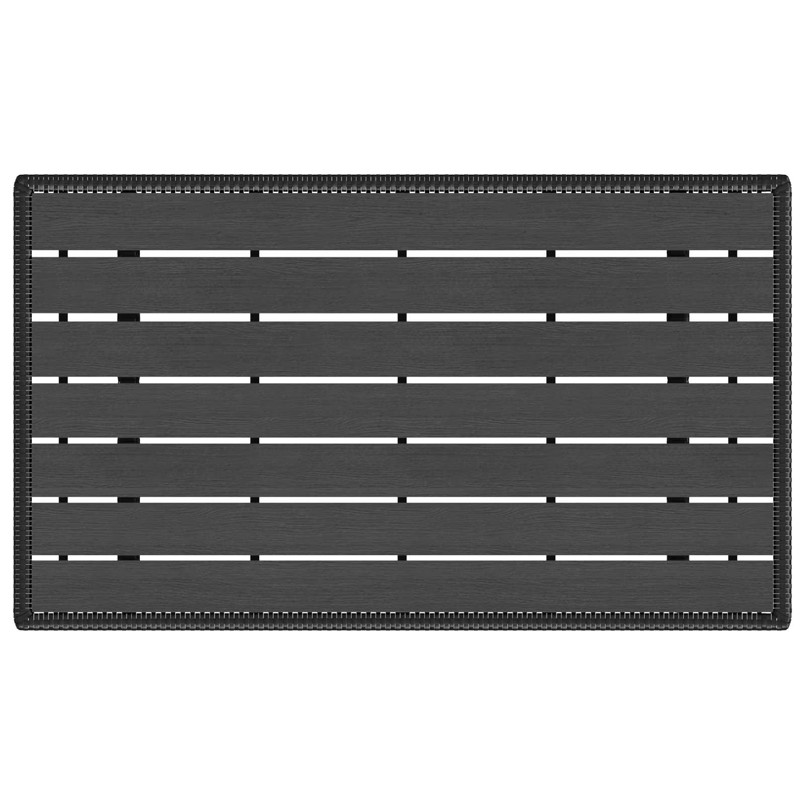 Ensemble de repas extérieur 3 pcs Noir et blanc crème polyrotin - XIOS