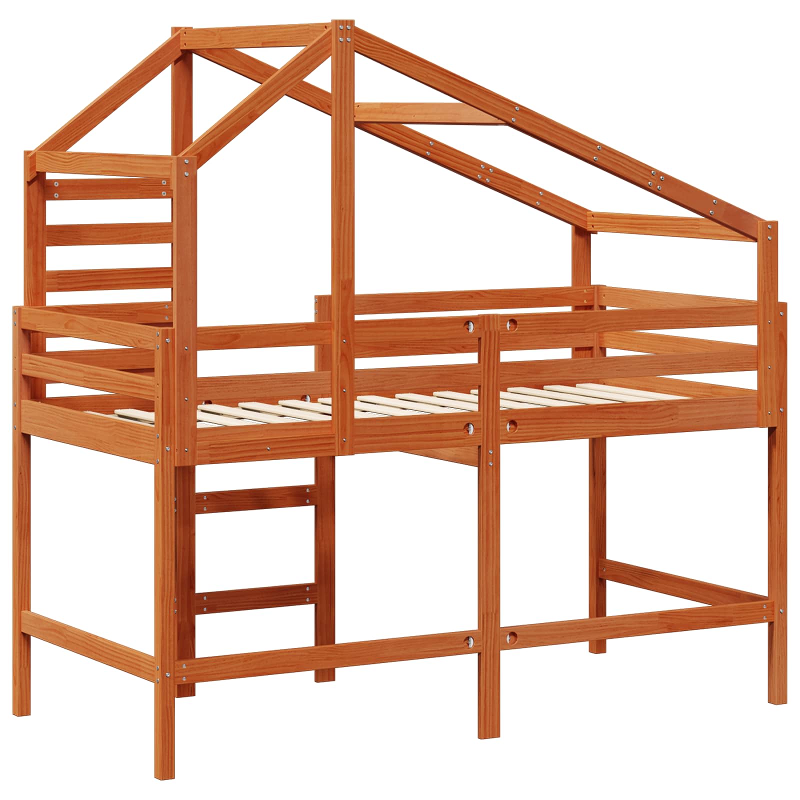 Cadre de lit mezzanine Brun Ciré 90 x 190 cm Pin massif - XIOS