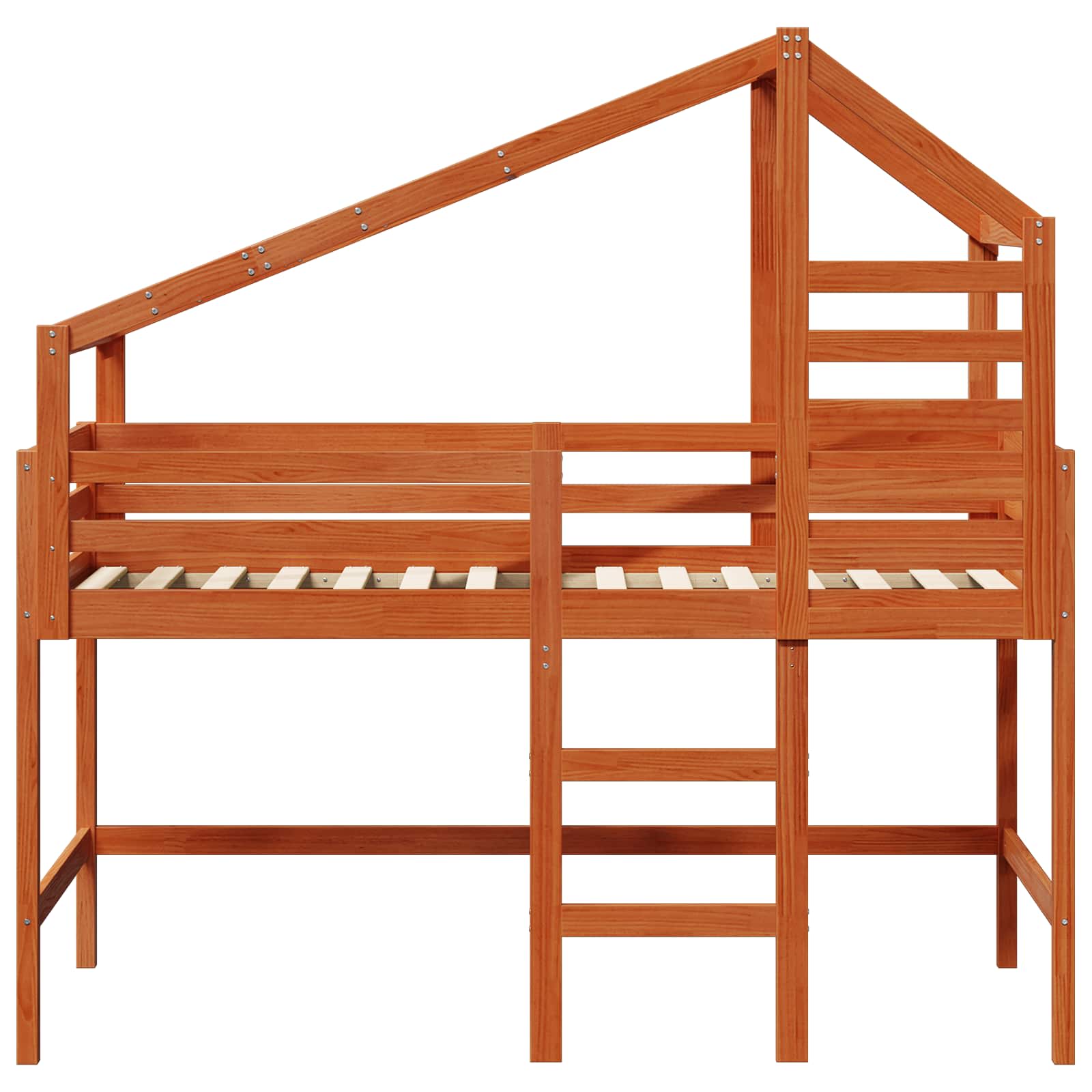 Cadre de lit mezzanine Brun Ciré 90 x 190 cm Pin massif - XIOS