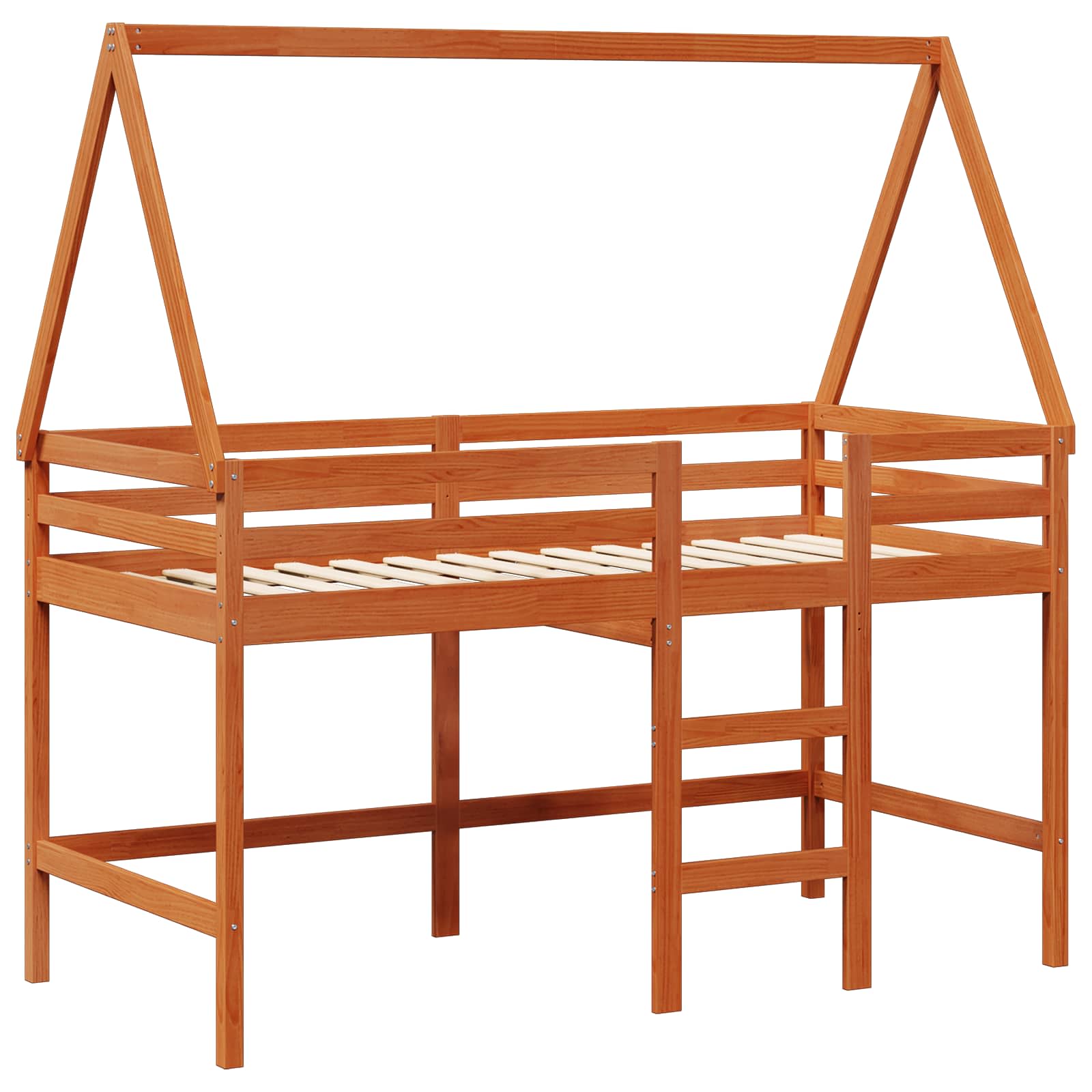 Cadre de lit mezzanine Brun Ciré 90 x 190 cm Pin massif - XIOS