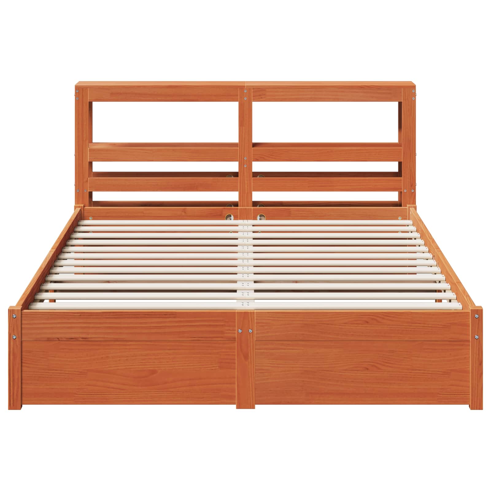 Cadre de lit Cire marron 120 x 200 cm Bois de Pin Massif - XIOS