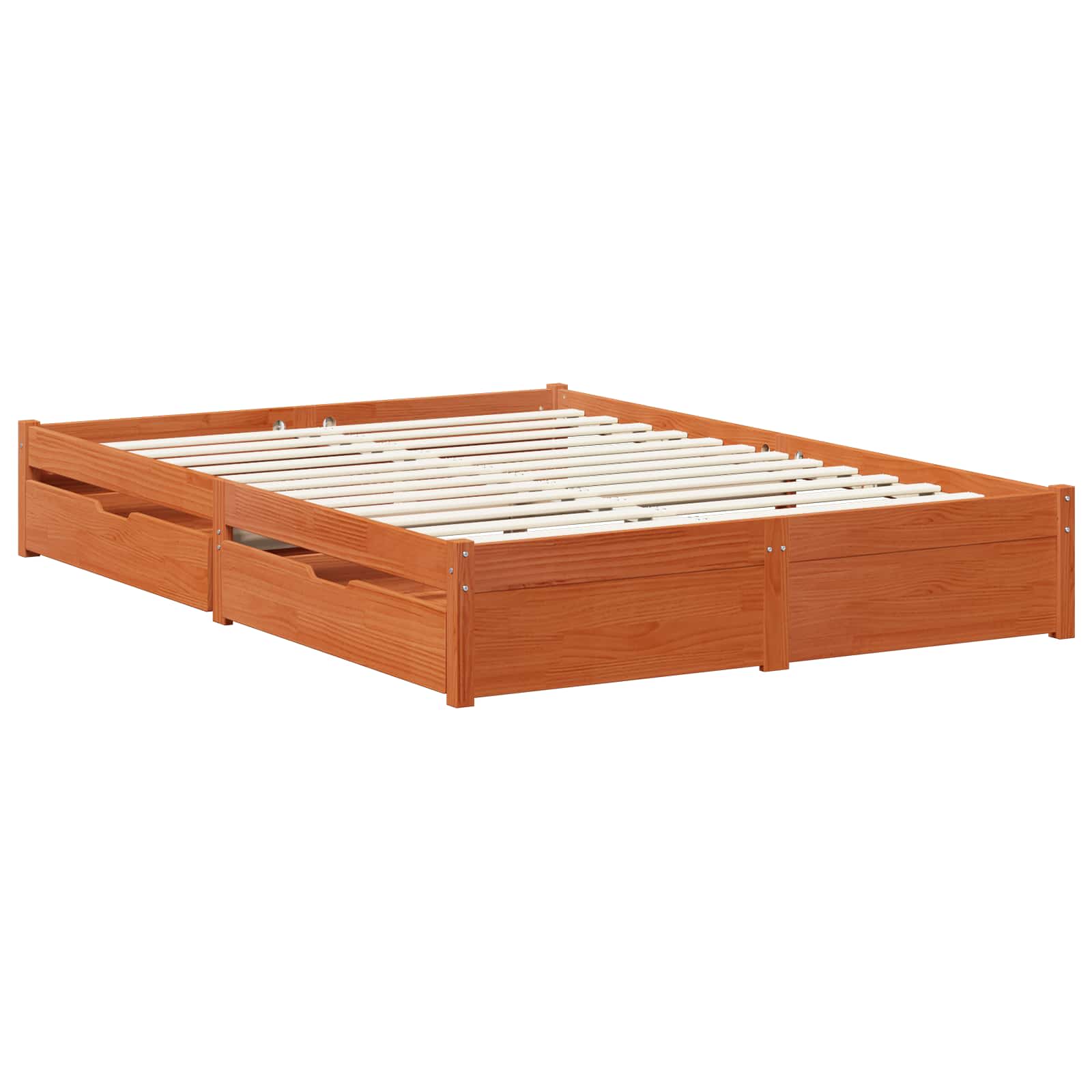 Cadre de lit Cire marron 150 x 200 cm Bois de Pin Massif - XIOS