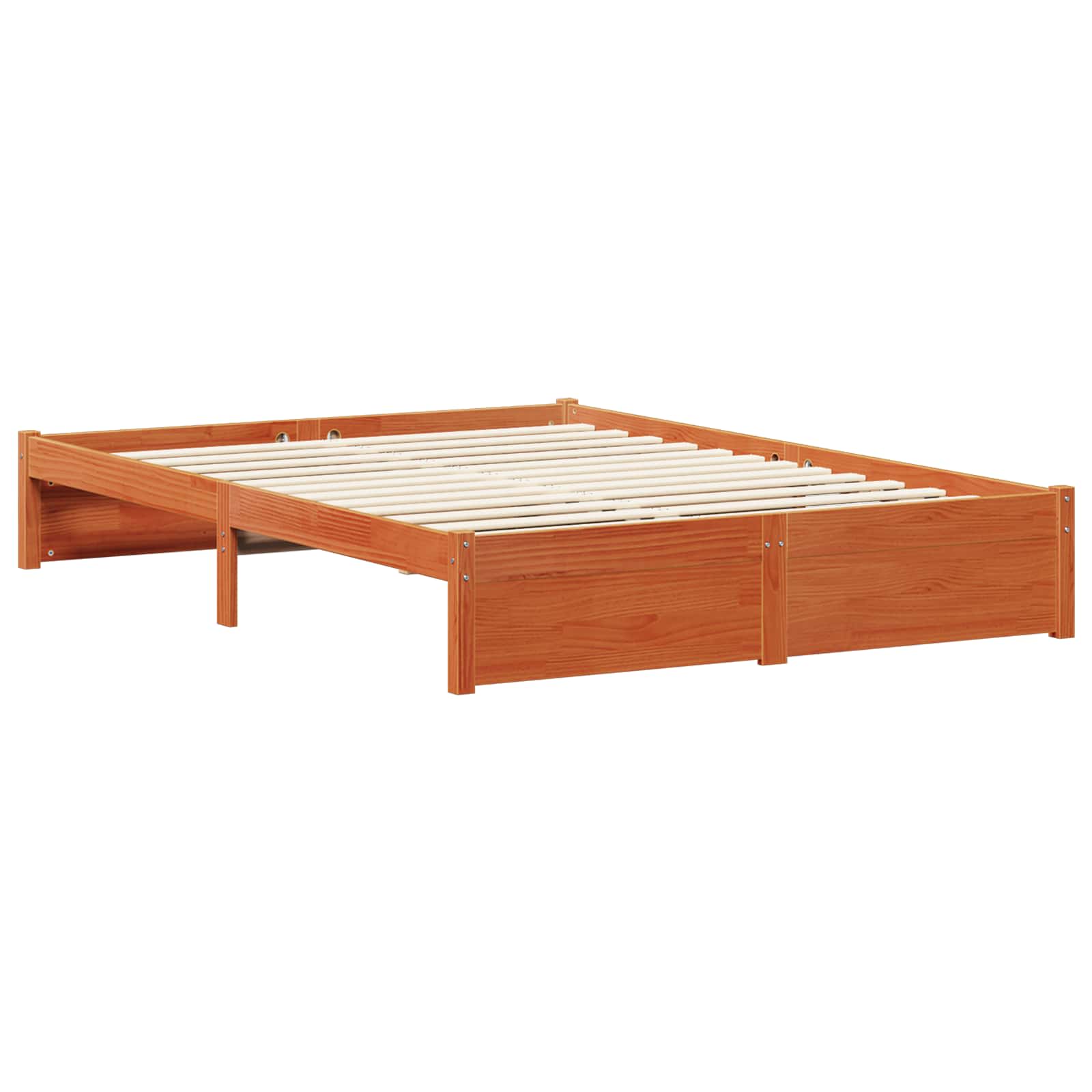 Cadre de lit avec stockage 2 pcs Cire marron Bois de Pin Massif - XIOS
