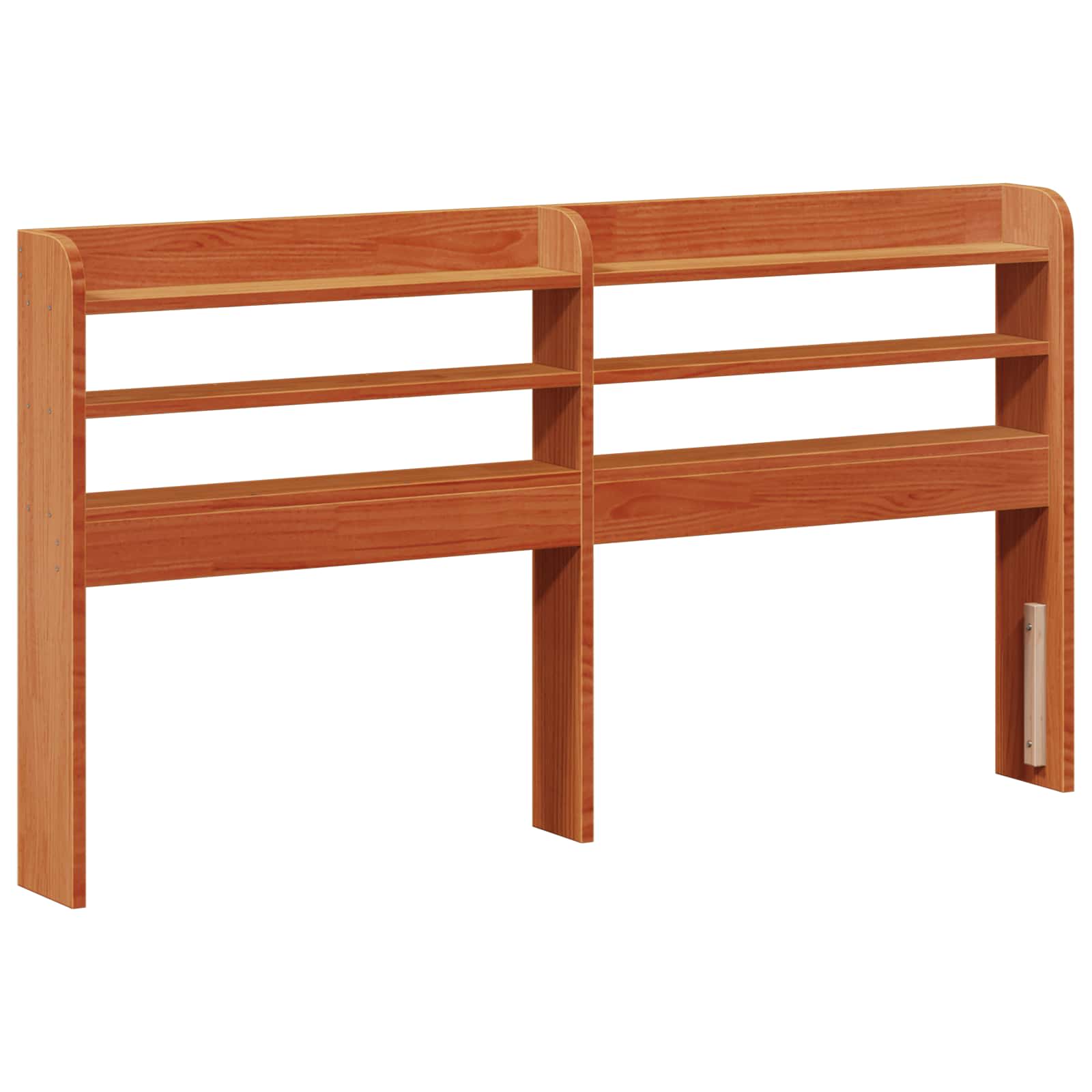 Cadre de lit avec stockage 2 pcs Cire marron Bois de Pin Massif - XIOS