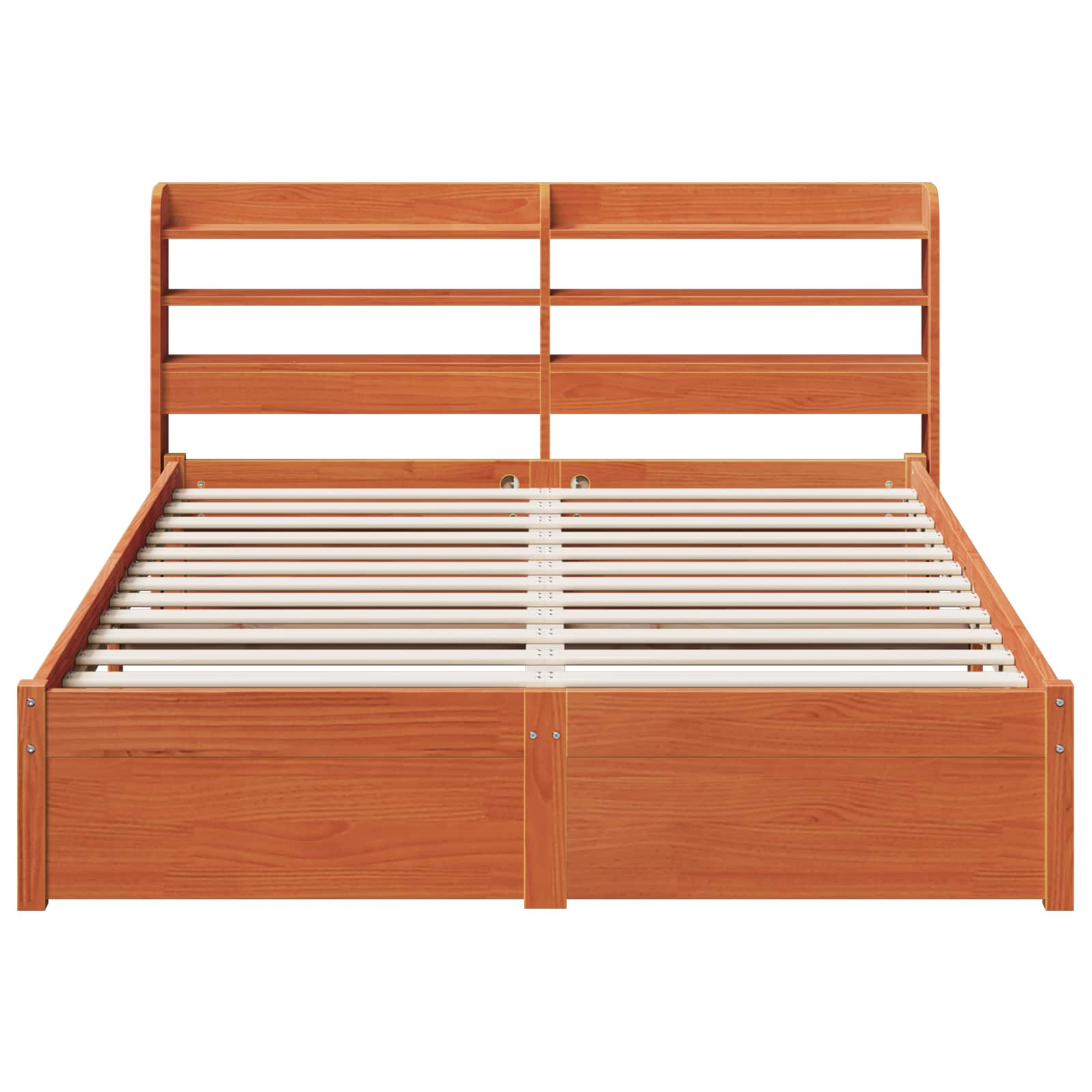Cadre de lit avec stockage 2 pcs Cire marron Bois de Pin Massif - XIOS