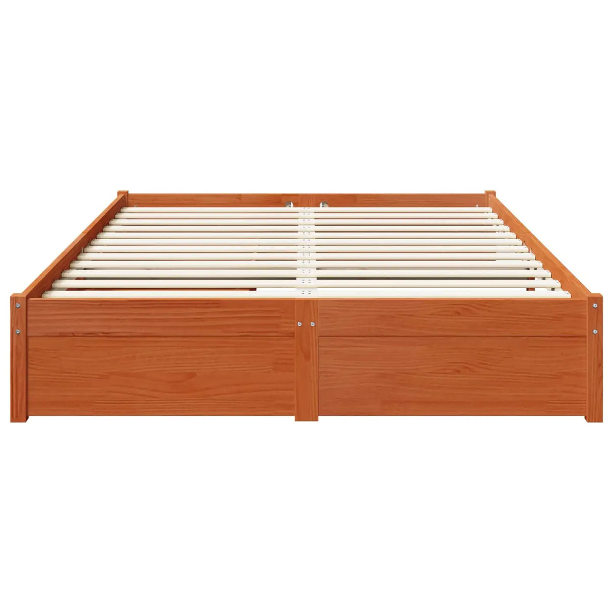 Cadre de lit avec tiroir 3 pcs Cire marron Bois de Pin Massif - XIOS