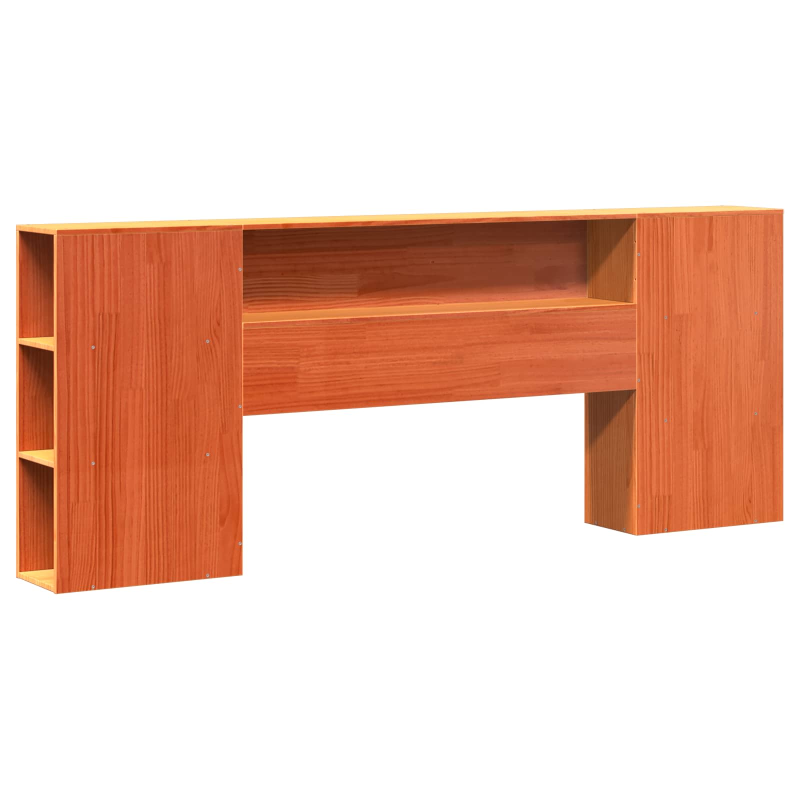 Cadre de lit avec tête de lit de rangement 2 pcs Cire marron - XIOS