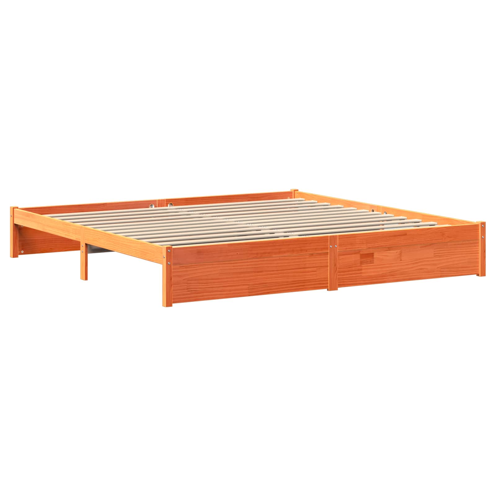 Cadre de lit avec tête de lit de rangement 2 pcs Cire marron - XIOS