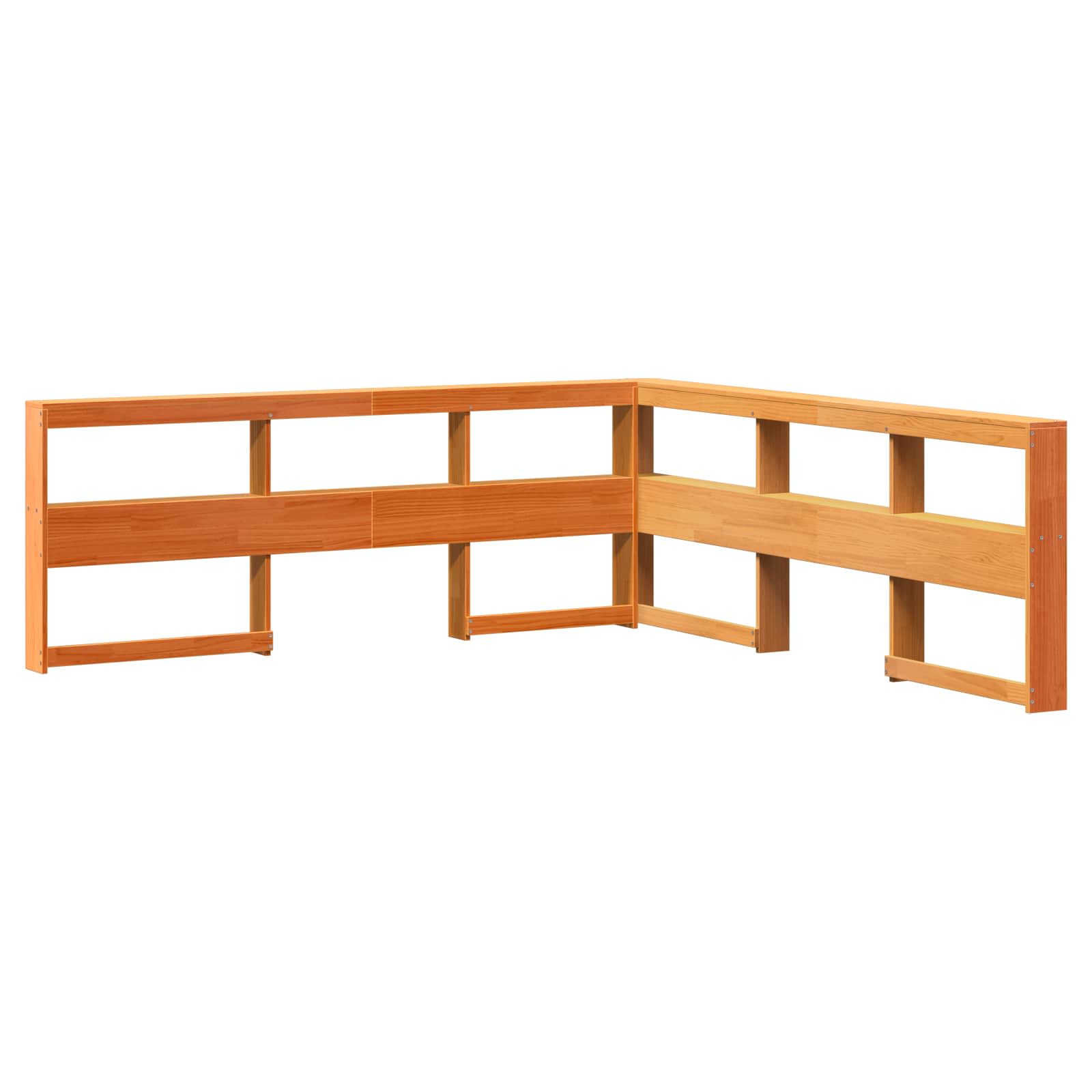 Lit Bibliothèque avec stockage 2 pcs Cire marron 200 x 200 cm - XIOS