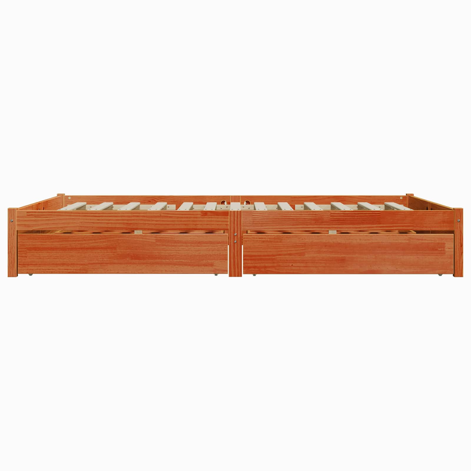 Cadre de lit Cire marron 160 x 200 cm Bois de Pin Massif - XIOS