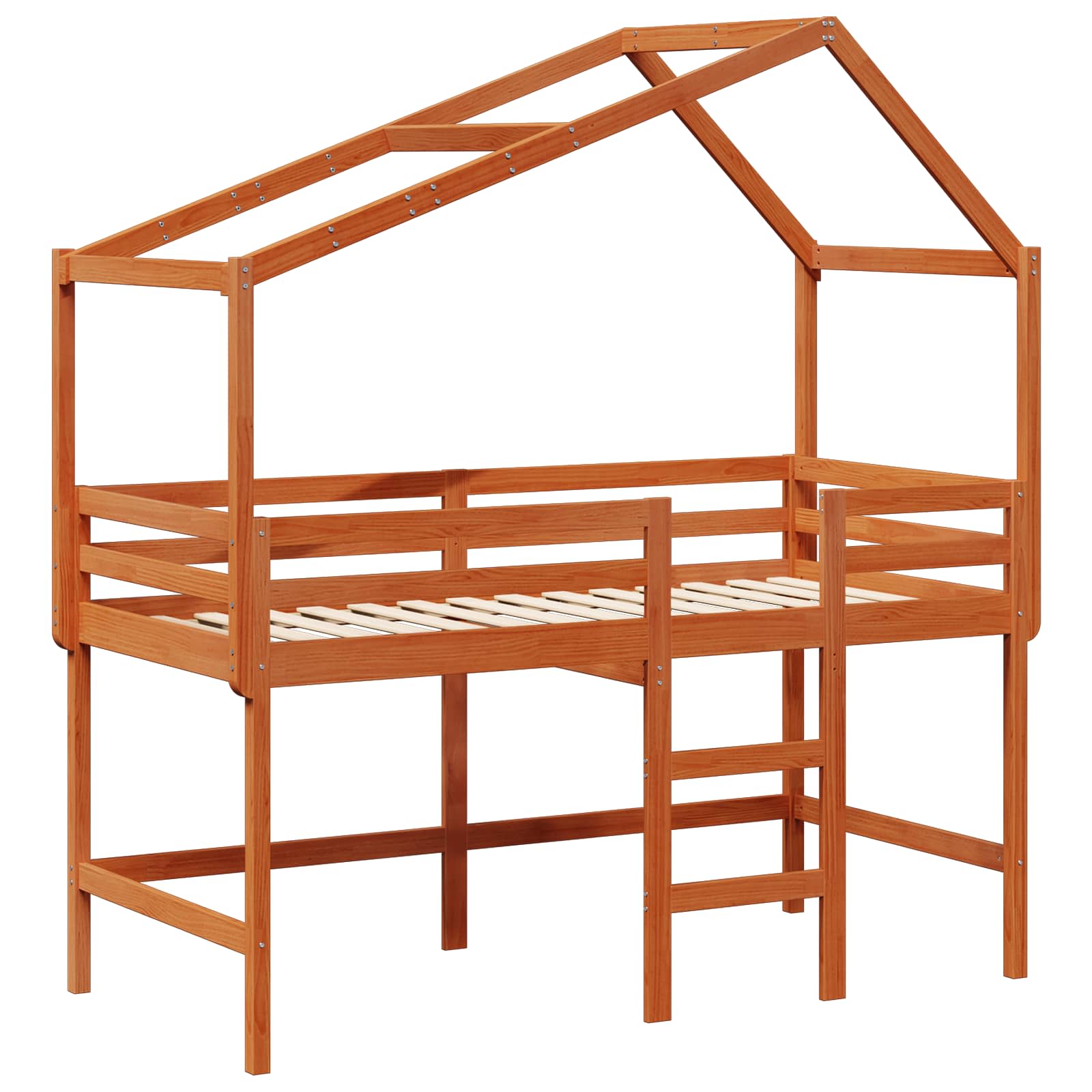 Cadre de lit mezzanine Brun Ciré 90 x 190 cm Pin massif - XIOS