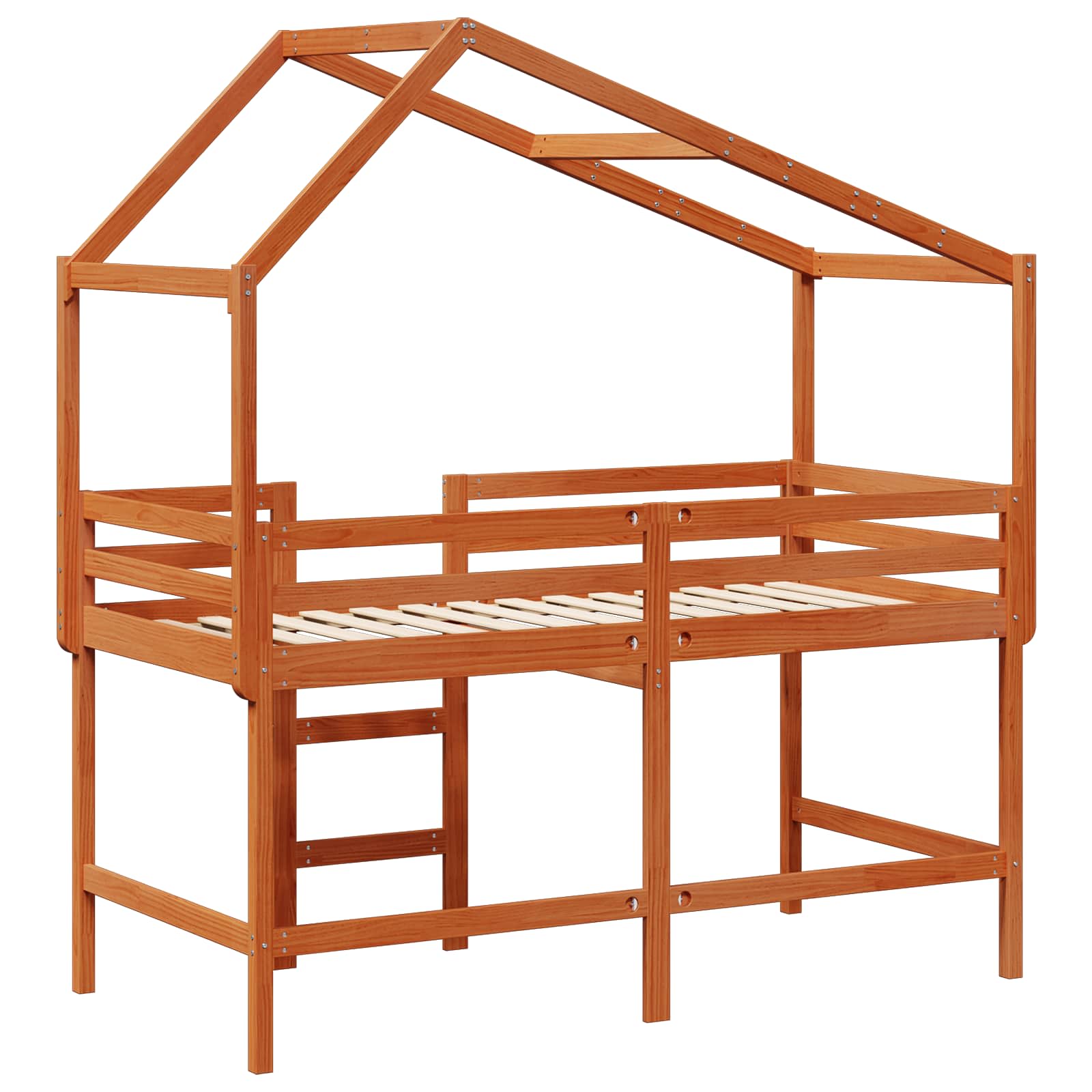Cadre de lit mezzanine Brun Ciré 90 x 190 cm Pin massif - XIOS