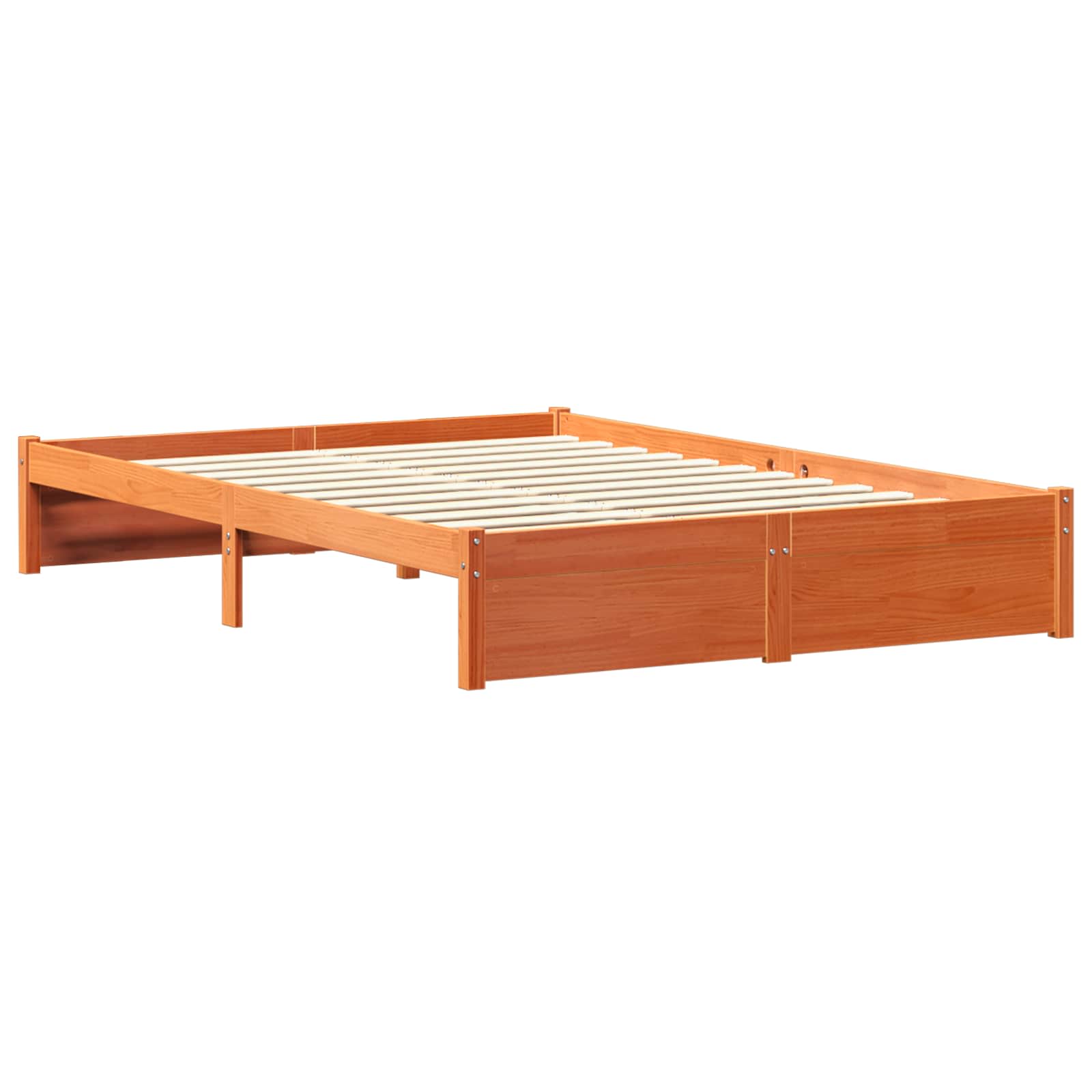 Cadre de lit avec tête de lit de rangement 2 pcs Cire marron - XIOS