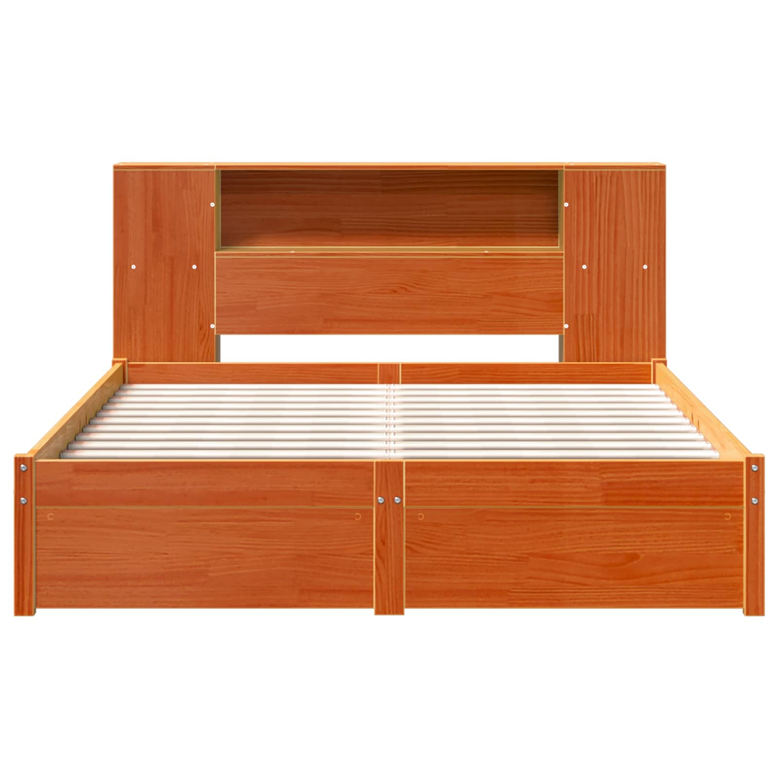 Cadre de lit avec tête de lit de rangement 2 pcs Cire marron - XIOS