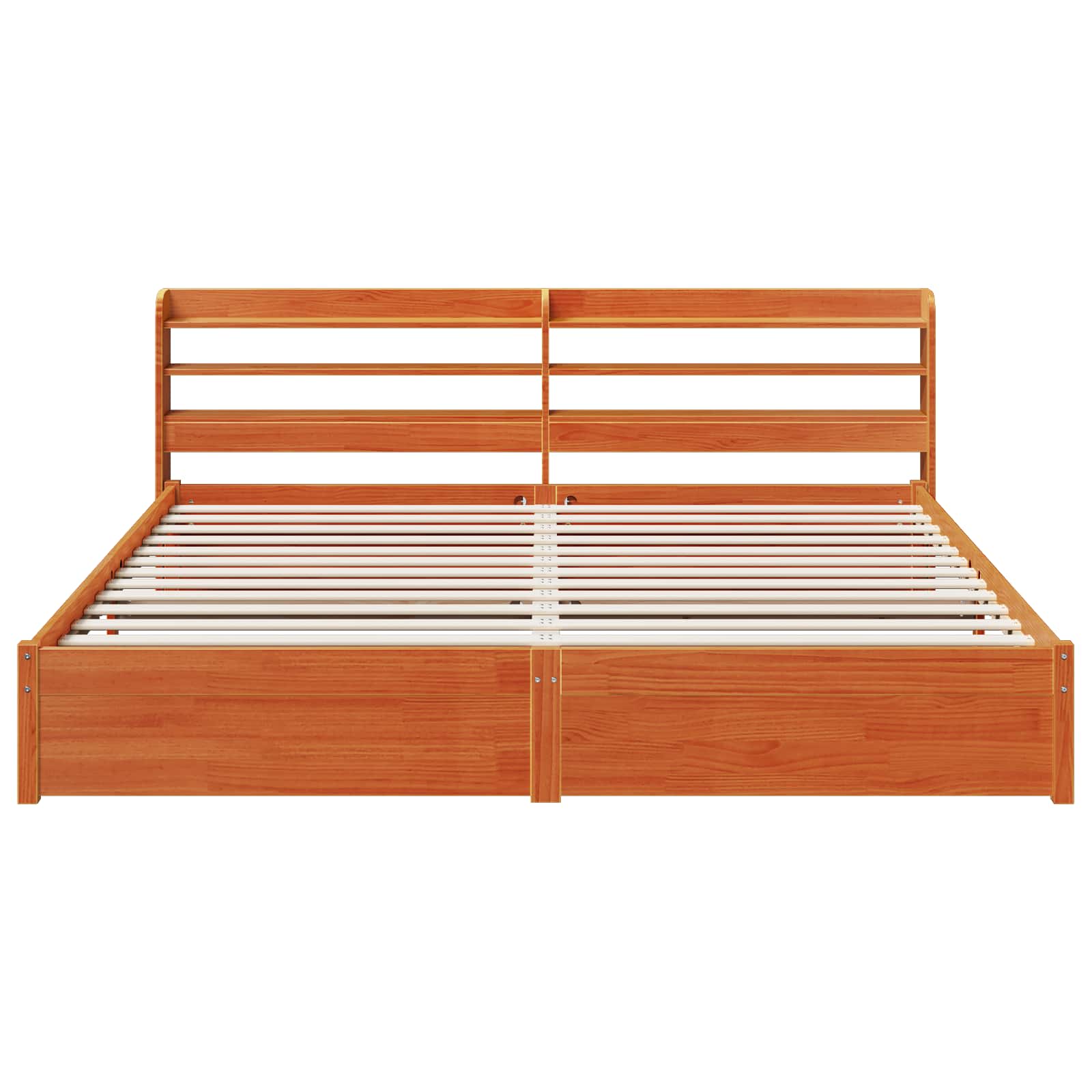 Cadre de lit Cire marron 200 x 200 cm Bois de Pin Massif - XIOS