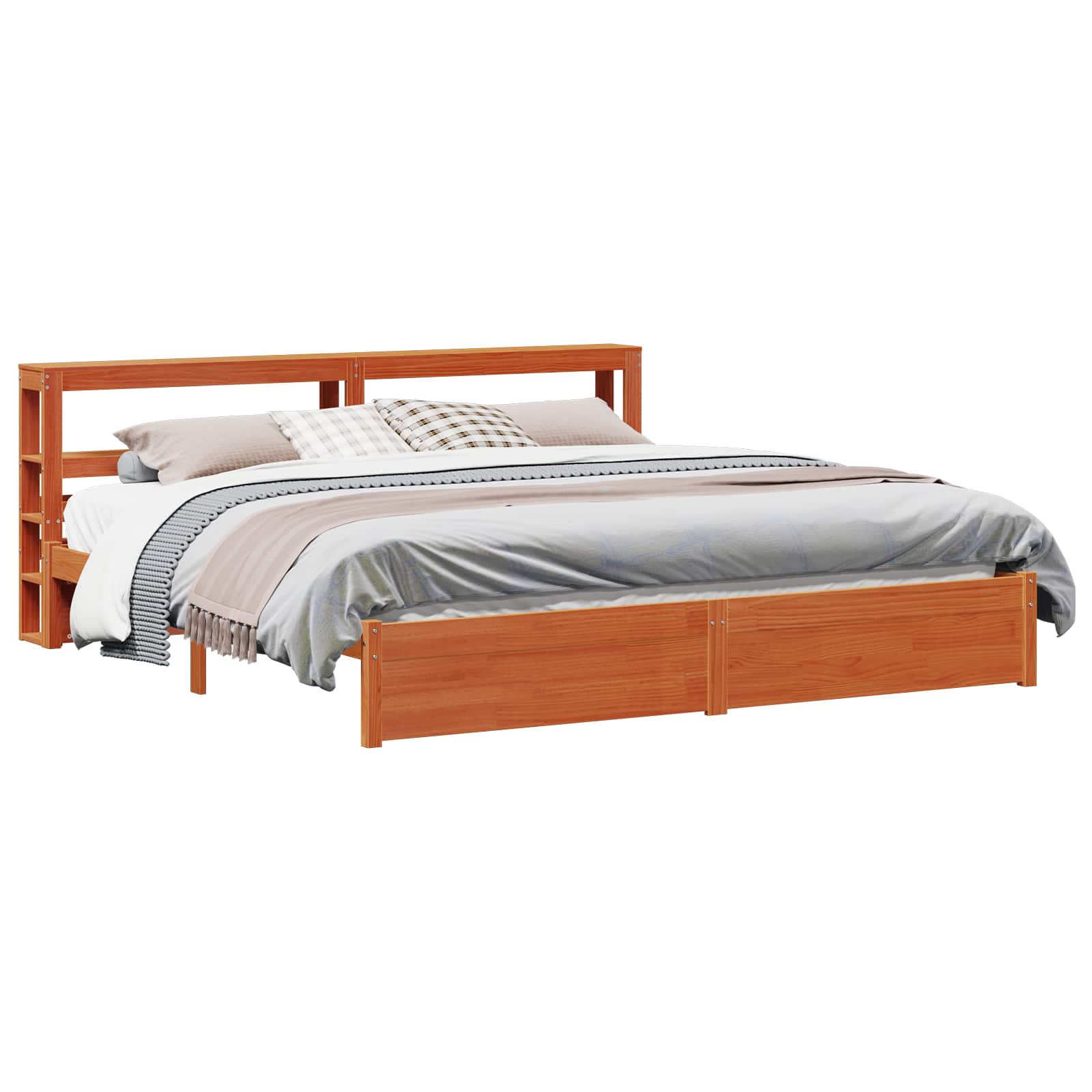Cadre de lit Cire marron 180 x 200 cm Bois de Pin Massif - XIOS