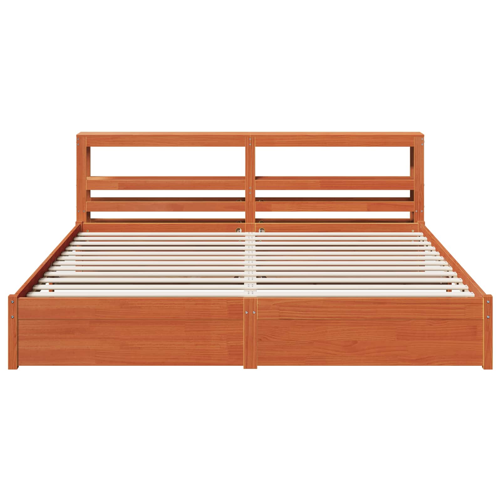 Cadre de lit Cire marron 180 x 200 cm Bois de Pin Massif - XIOS