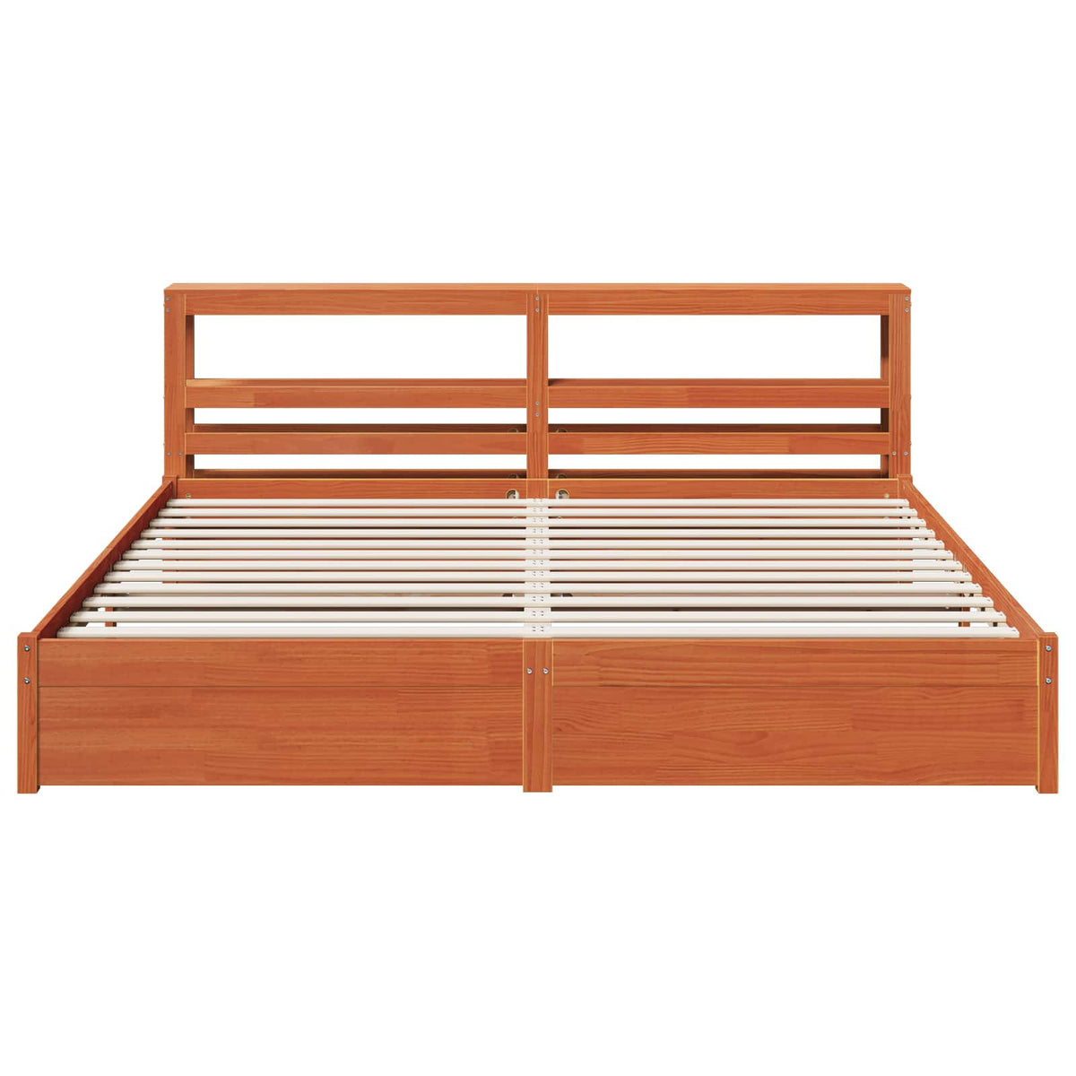Cadre de lit Cire marron 180 x 200 cm Bois de Pin Massif