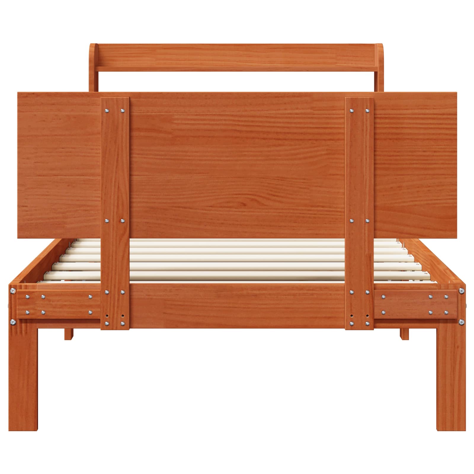 Cadre de lit avec stockage 2 pcs Cire marron Bois de Pin Massif - XIOS