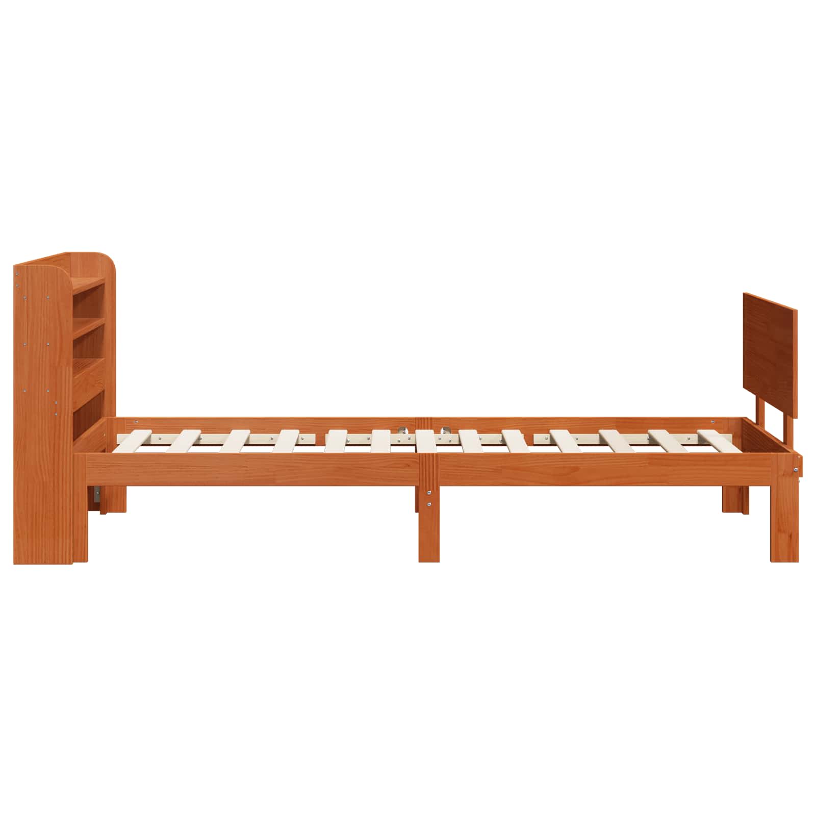 Cadre de lit avec stockage 2 pcs Cire marron Bois de Pin Massif - XIOS