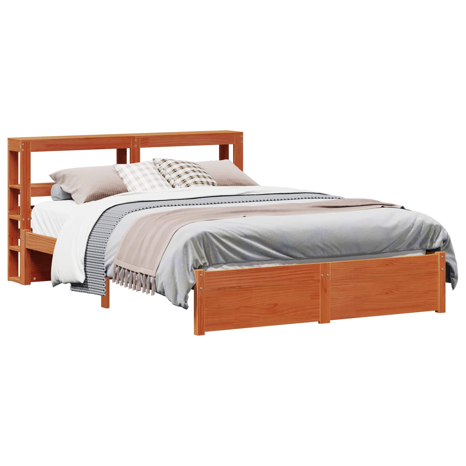 Cadre de lit Cire marron 160 x 200 cm Bois de Pin Massif - XIOS