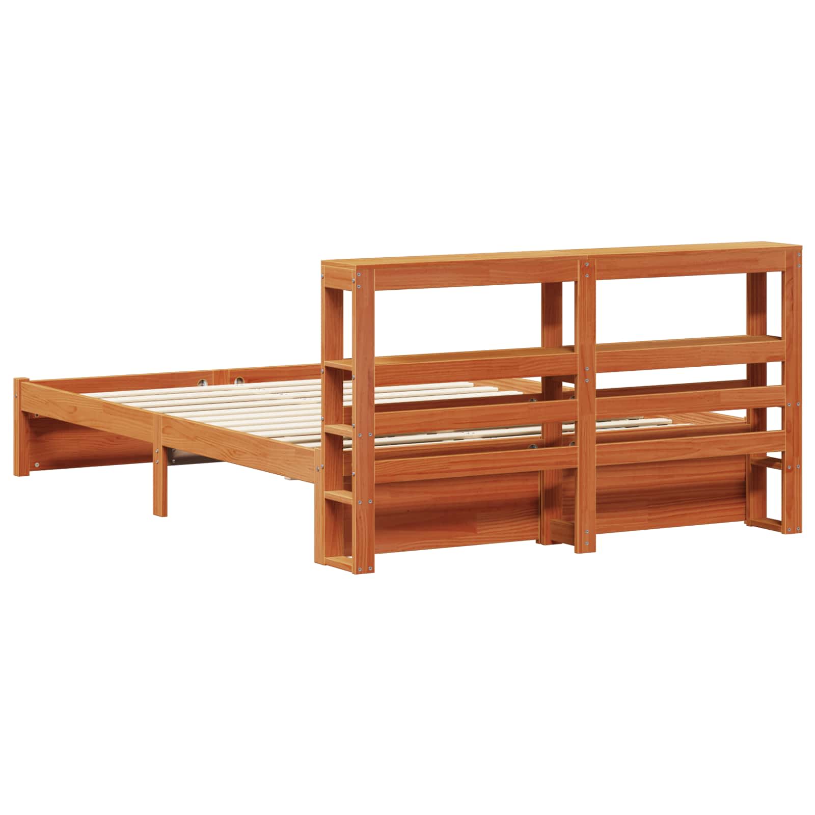 Cadre de lit Cire marron 160 x 200 cm Bois de Pin Massif - XIOS