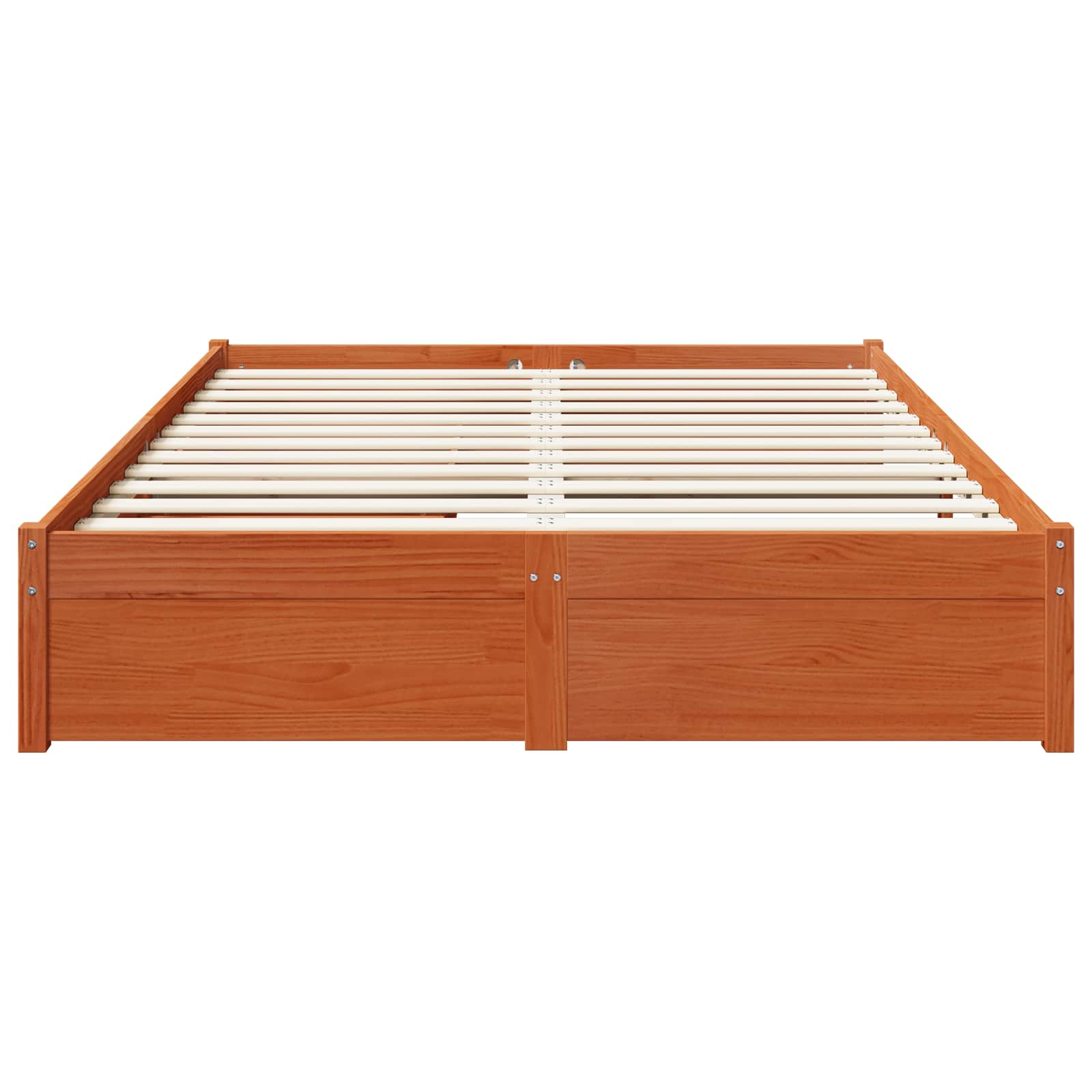 Cadre de lit avec tiroir 3 pcs Cire marron Bois de Pin Massif - XIOS
