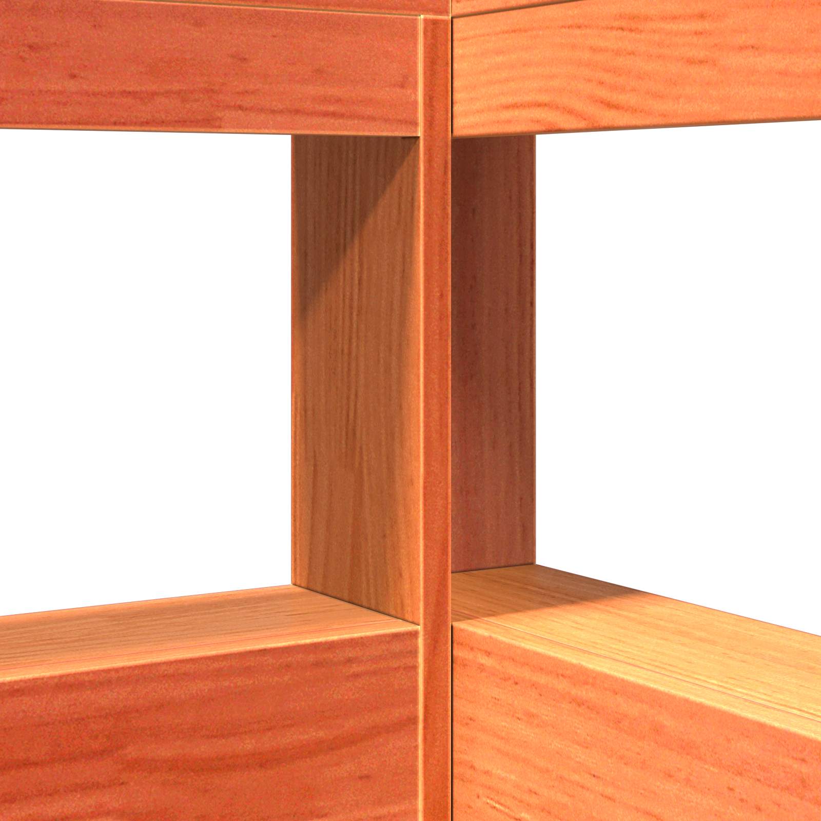 Lit Bibliothèque avec stockage 2 pcs Cire marron 200 x 160 cm - XIOS