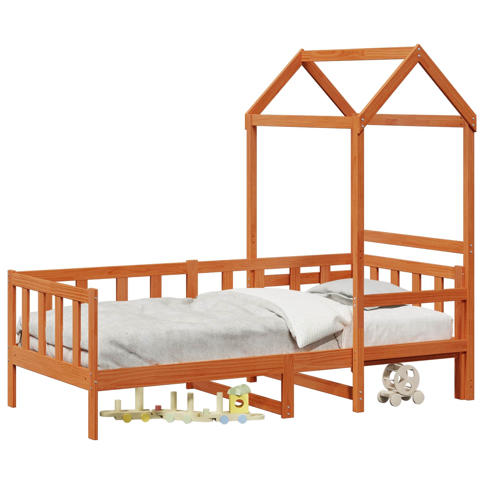 Ensemble Lit de Jour 2 pcs Cire marron Bois de pin massif - XIOS