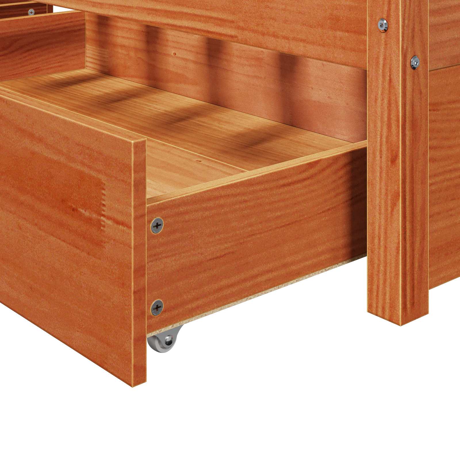 Cadre de lit Cire marron 200 x 200 cm Bois de Pin Massif - XIOS