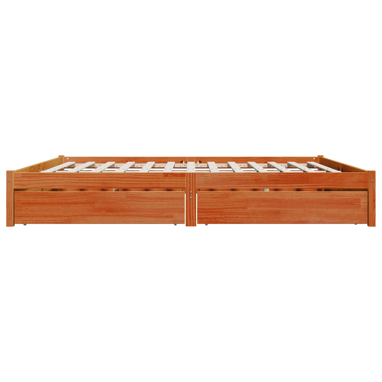 Cadre de lit Cire marron 200 x 200 cm Bois de Pin Massif - XIOS