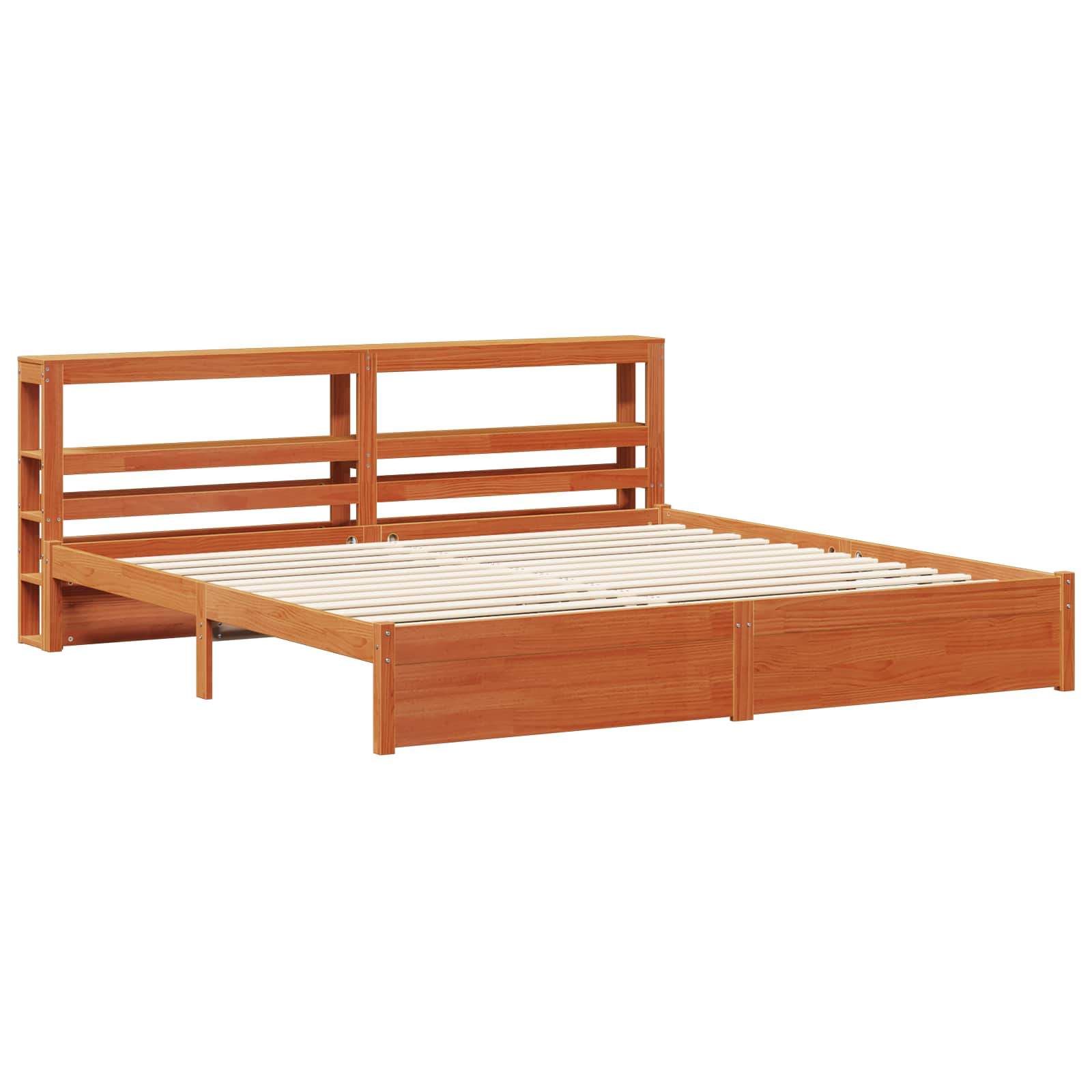 Cadre de lit Cire marron 200 x 200 cm Bois de Pin Massif - XIOS