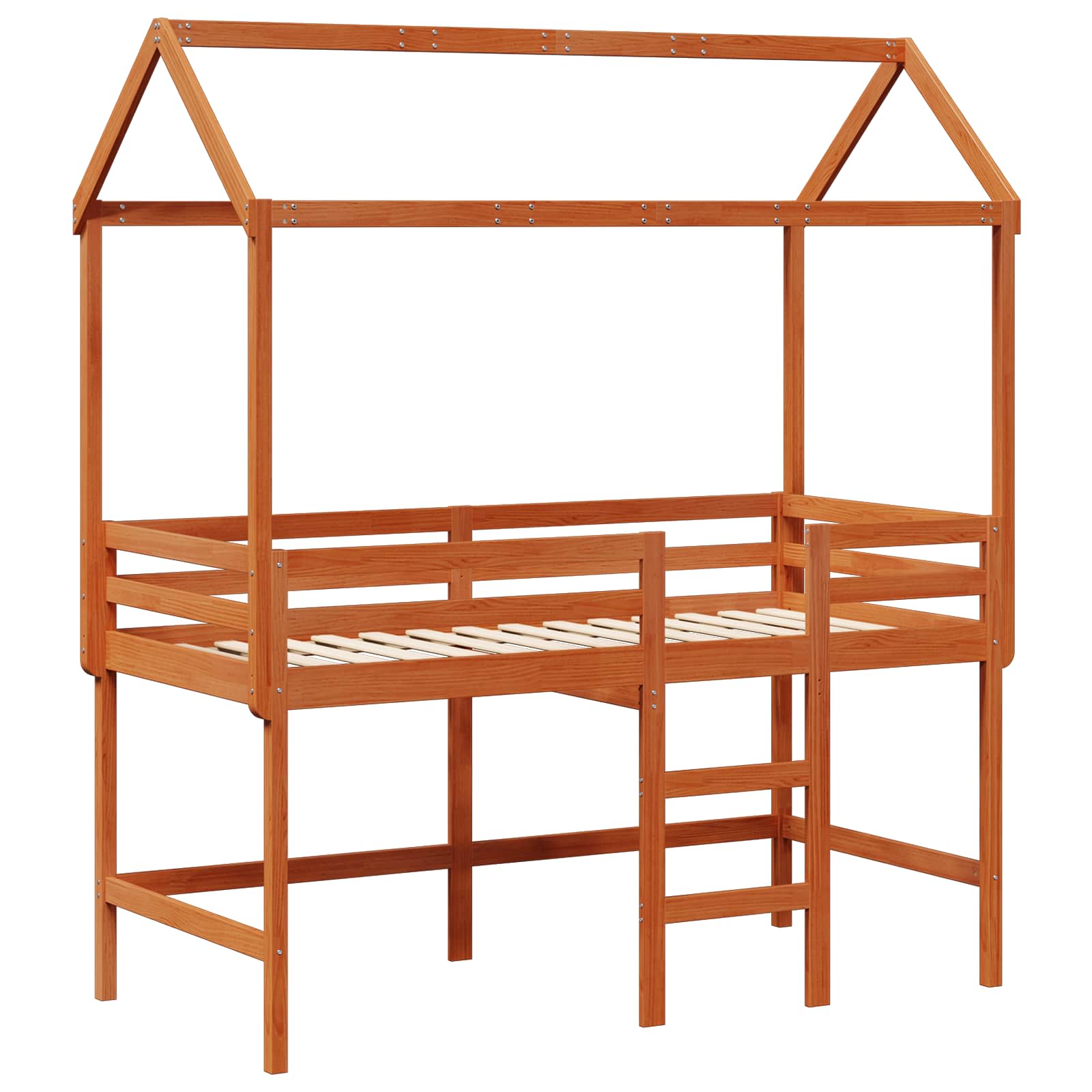 Cadre de lit mezzanine Brun Ciré 90 x 190 cm Pin massif - XIOS