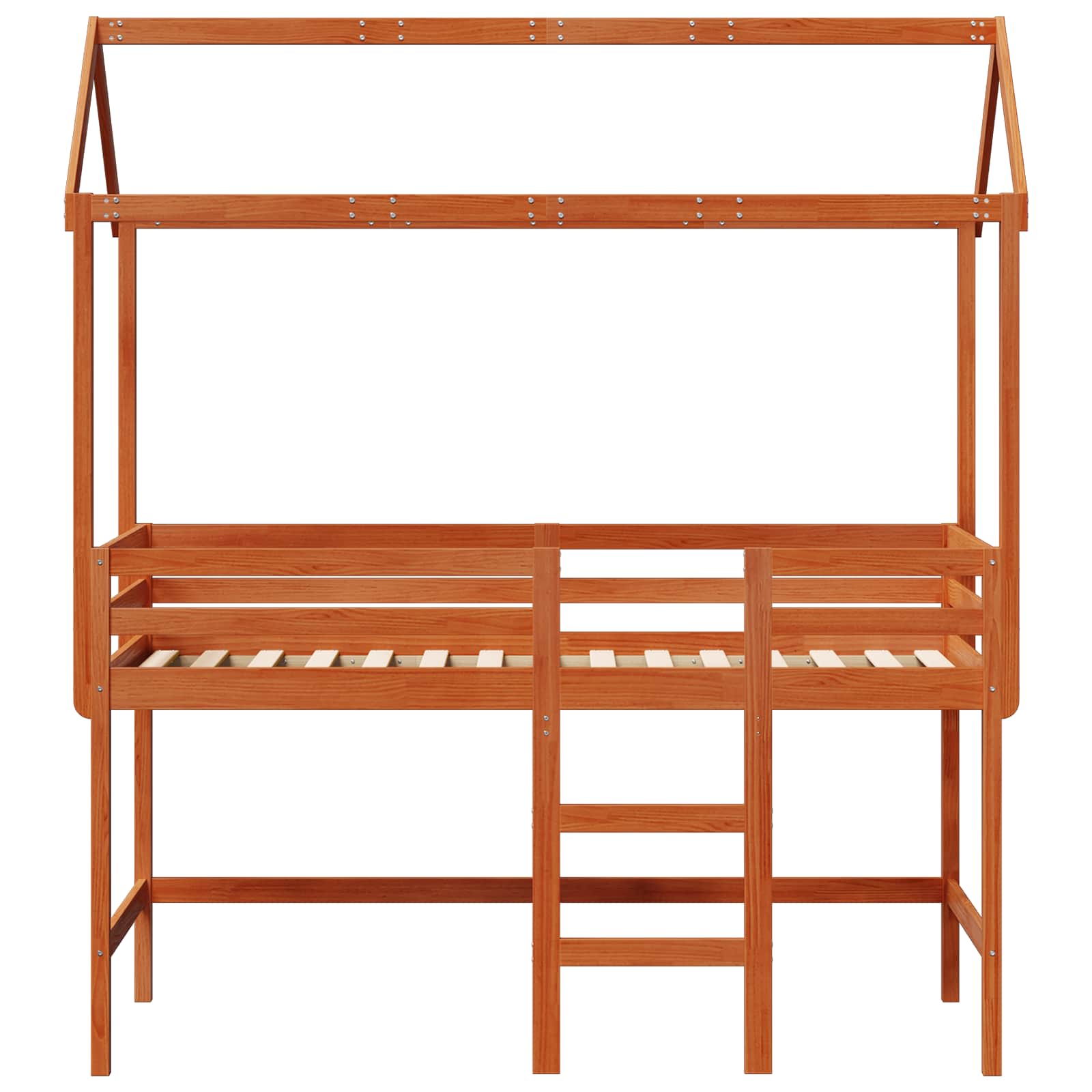 Cadre de lit mezzanine Brun Ciré 90 x 190 cm Pin massif - XIOS