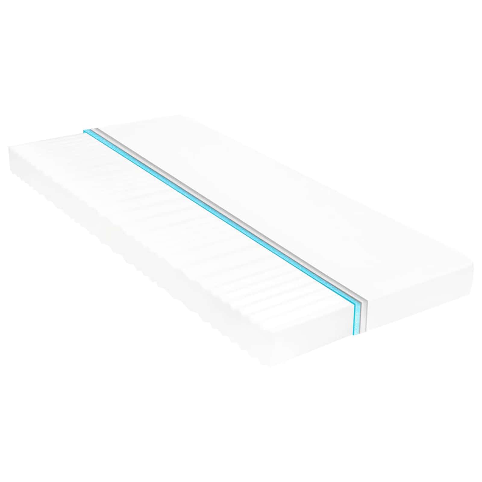 Lit d'appoint avec matelas Brun ciré et blanc 90 x 200 cm - XIOS