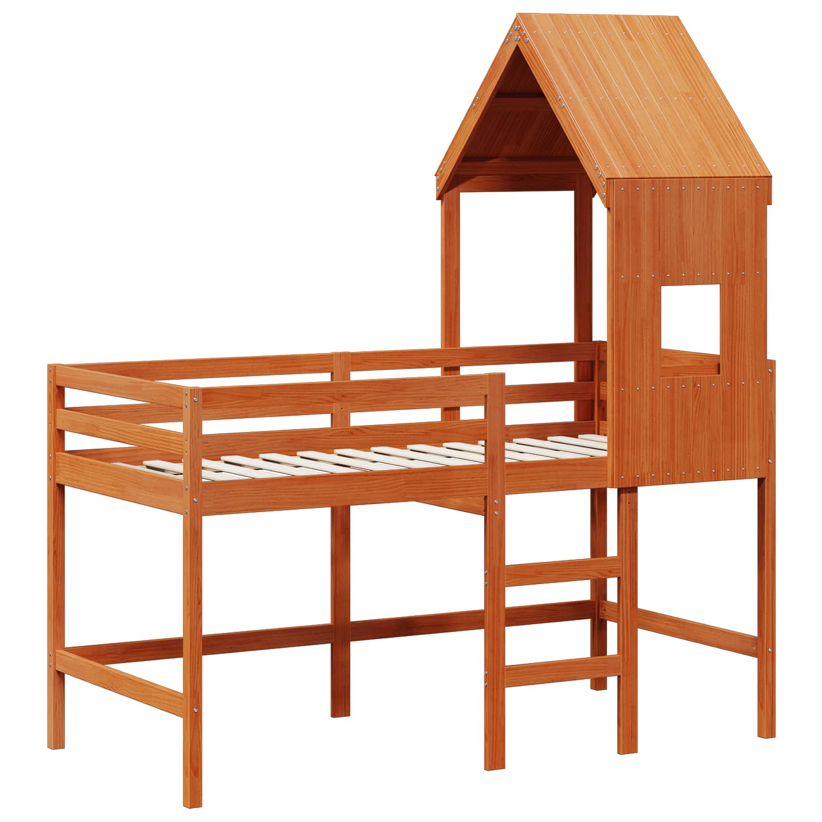 Cadre de lit mezzanine Brun Ciré 90 x 190 cm Pin massif - XIOS