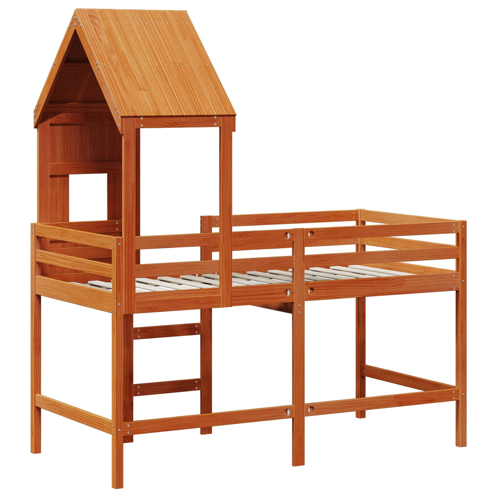 Cadre de lit mezzanine Brun Ciré 90 x 190 cm Pin massif - XIOS